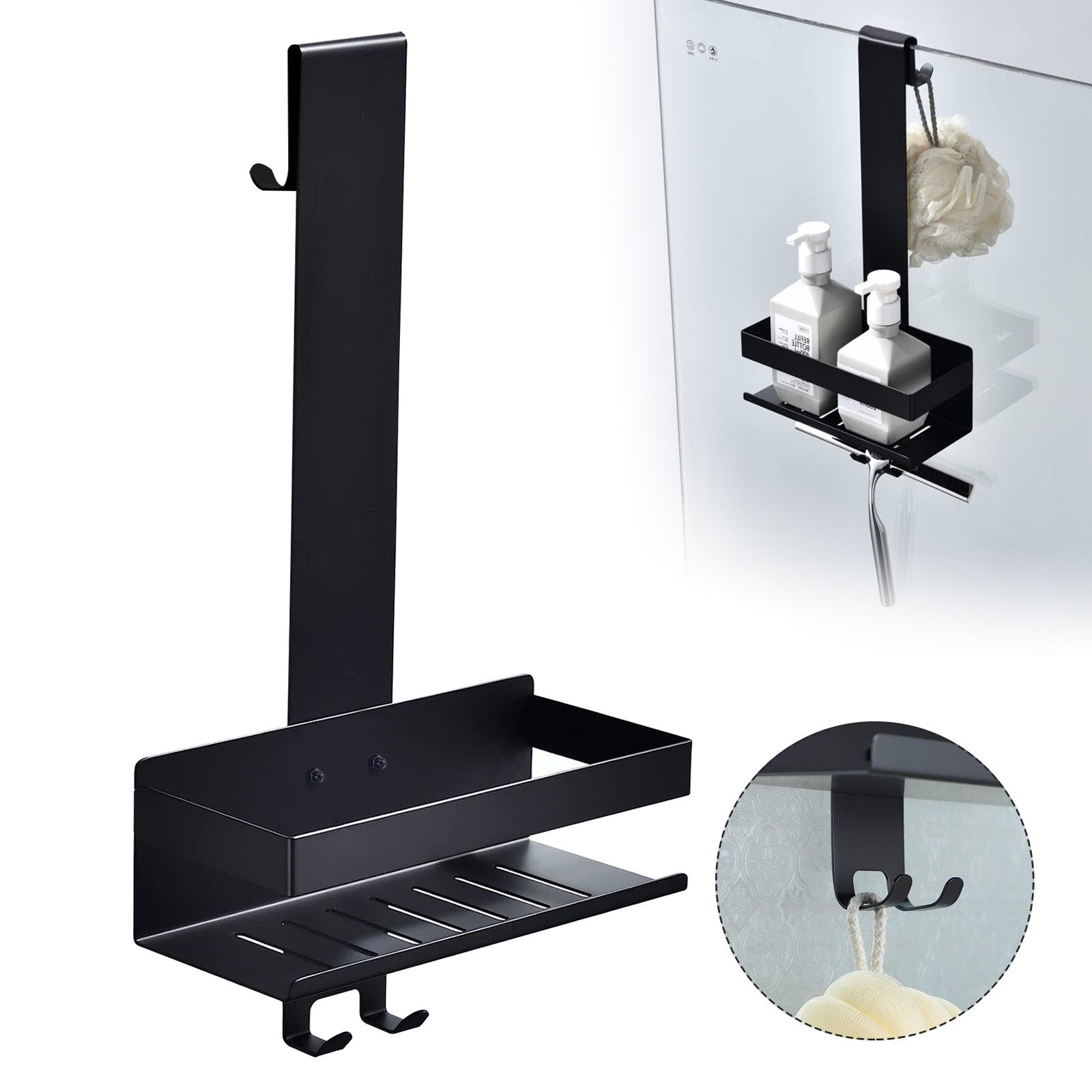 CALIYO Duschregal Duschablage zum Hängen, Duschkorb zum Hängen der Glas-Dus günstig online kaufen