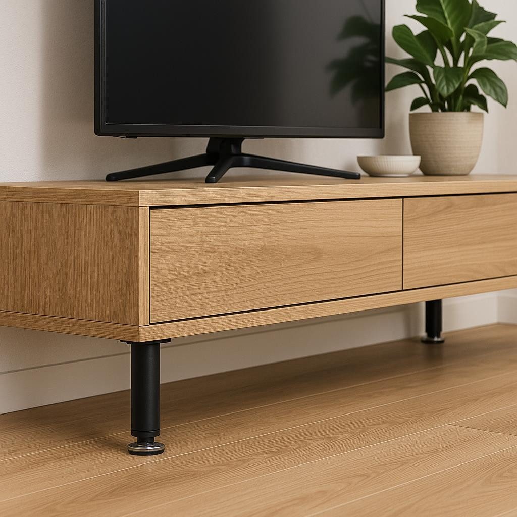 HOOZ Möbelfuß Möbelfüße 4er Set Schwarz Matt – Höhenverstellbar Ø28 mm Edelstahl, (Set, 4-St., 8 cm), in 4 verschiedenen Größen