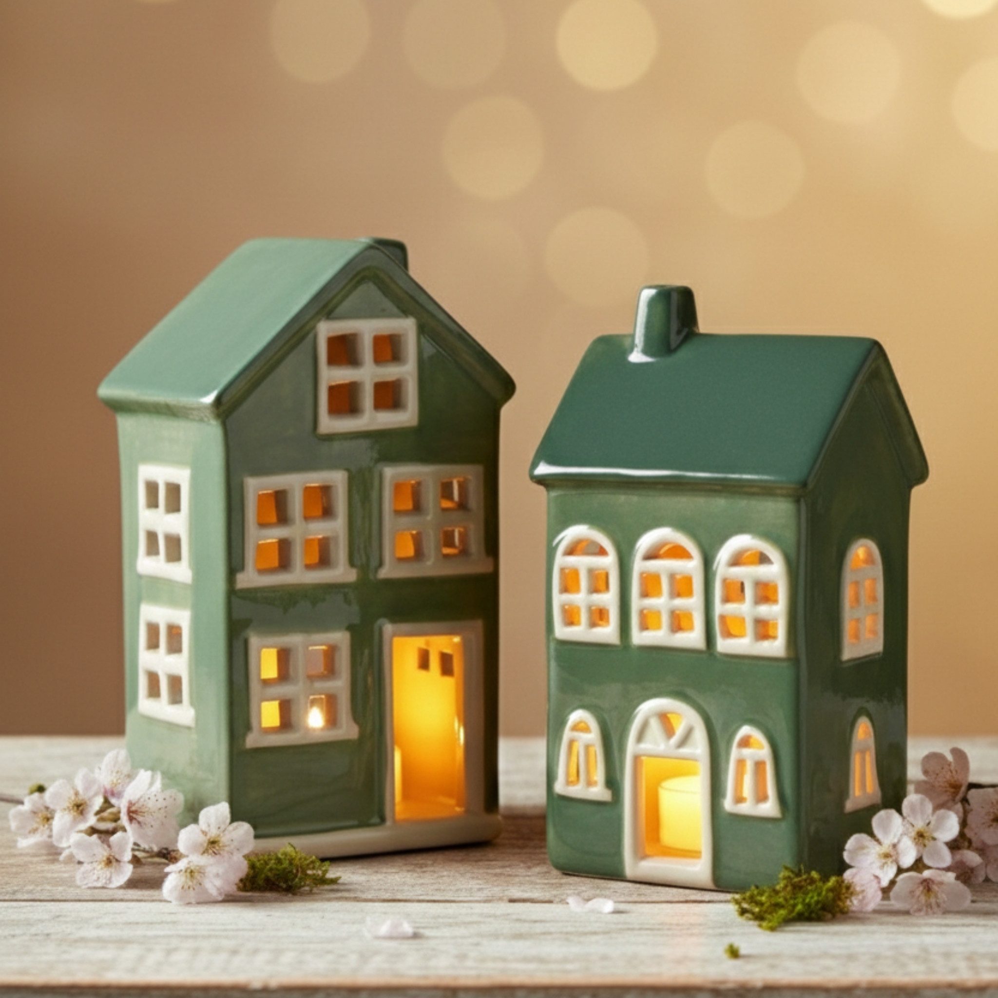 matches21 HOME & HOBBY Kerzenhalter Windlichter Häuser Set, Dekohäuser aus günstig online kaufen