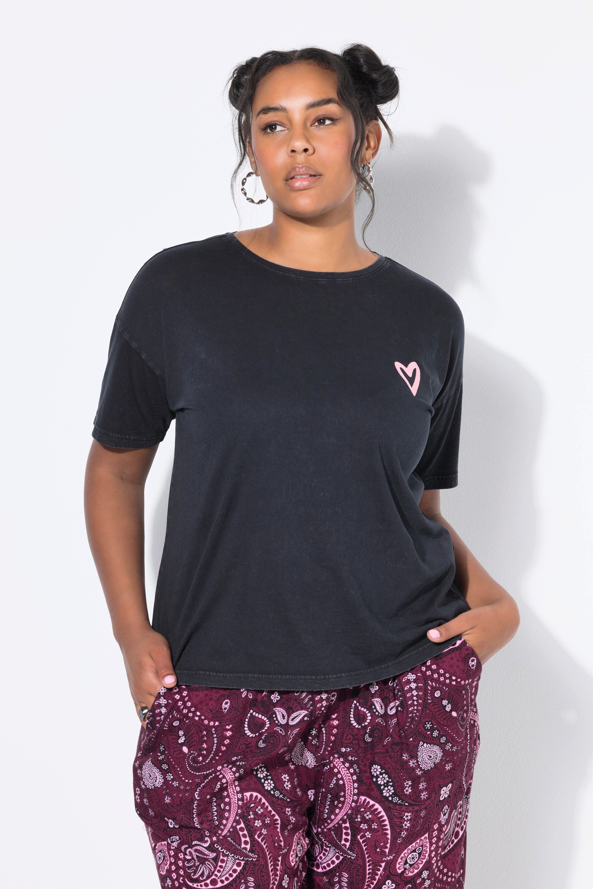 Studio Untold T-Shirt T-Shirt oversized Heart Vintage Look günstig online kaufen