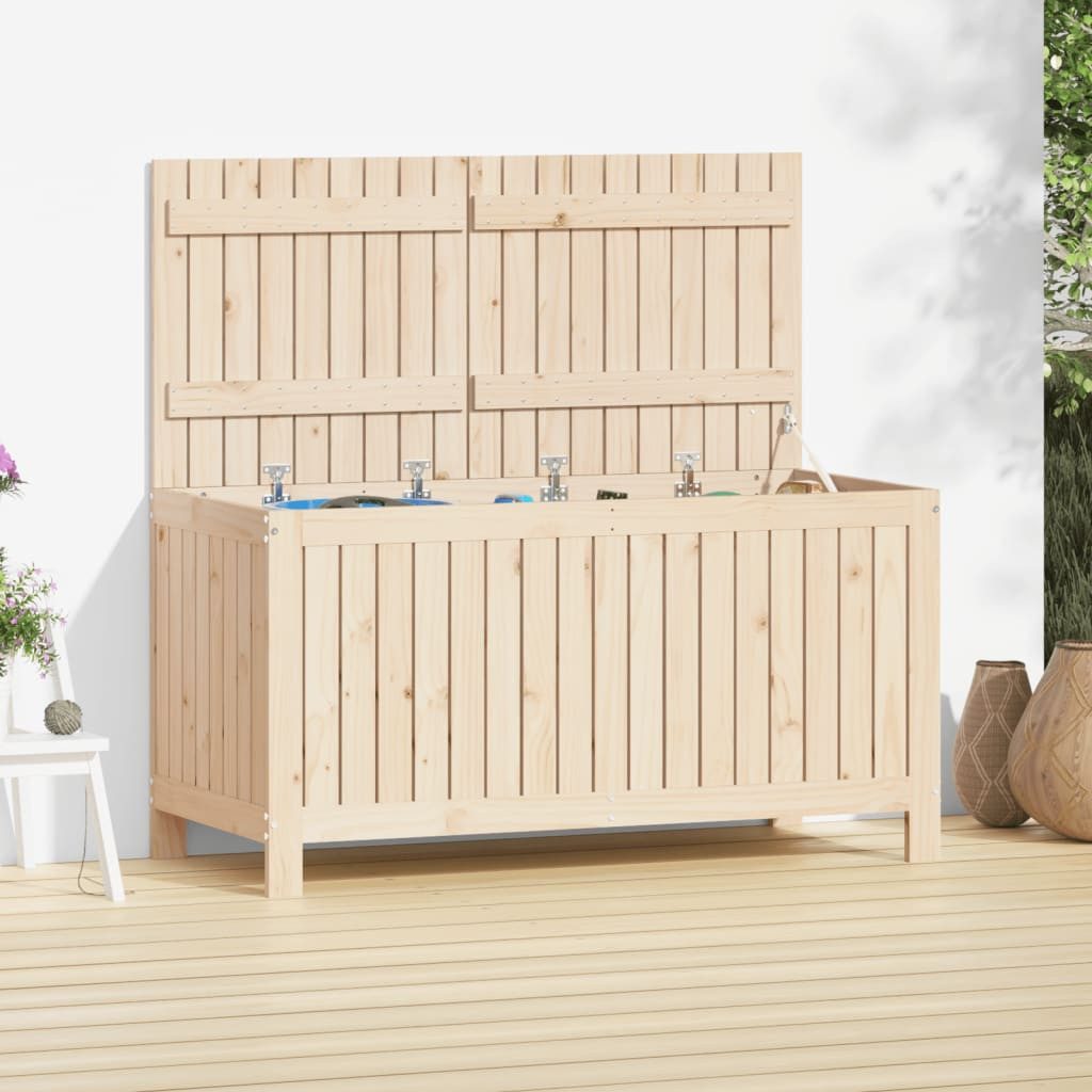 vidaXL Auflagenbox 121 x 55 x 64 cm Gartentruhe 121x55x64 cm Massivholz Kiefer Auflagenbo