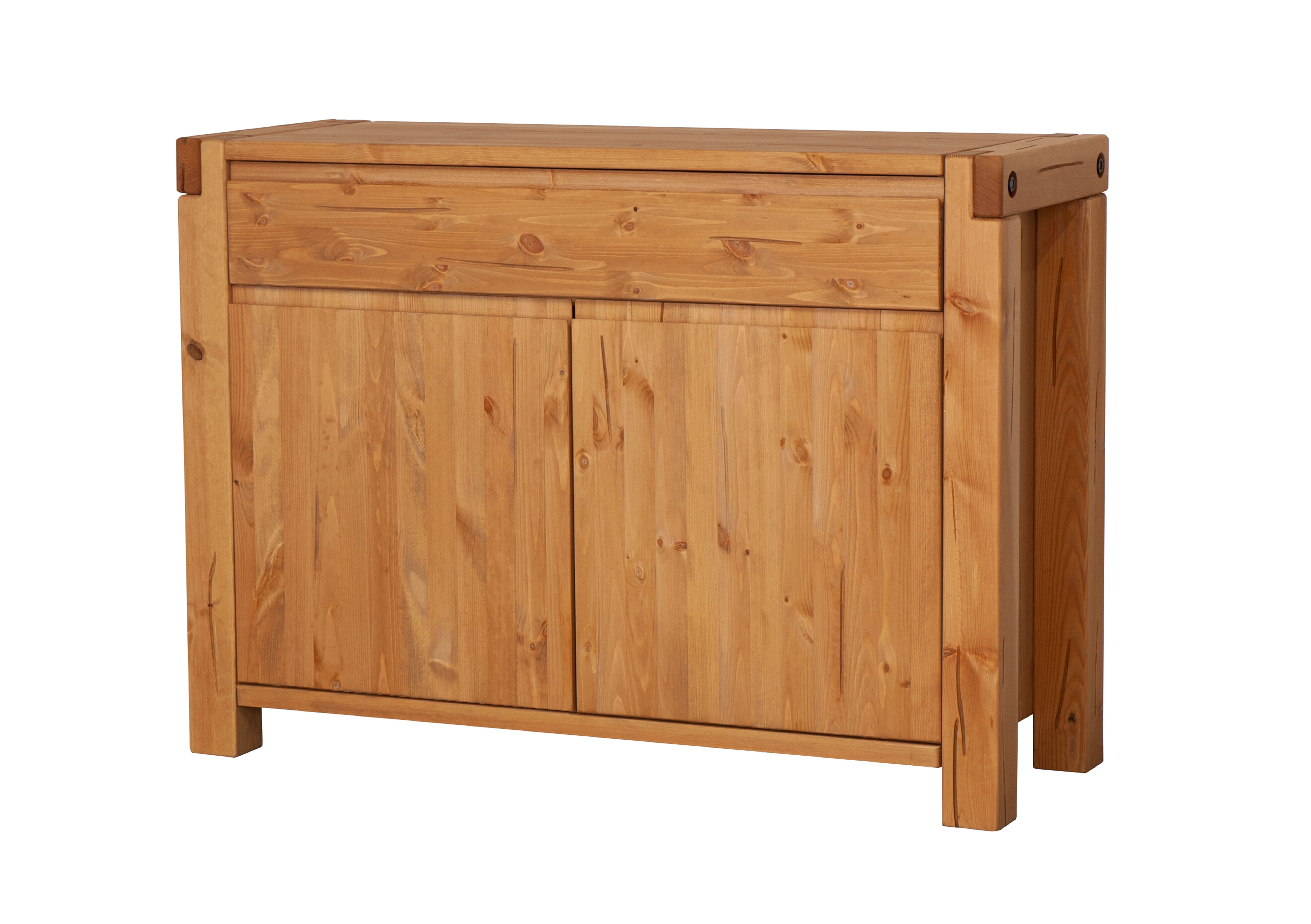 Woodroom Kommode Thun (Maße: 122 × 88 × 44 cm), Sideboard, Anrichte, massive Kiefer eichefarbig honig gebeizt & geölt