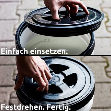 Cleaneed Putzeimer Premium Auto Wascheimer [20 Liter], (Wahlweise Set mit Deckel und Schmutzsieb, 1-tlg., Extra robuste & langlebige Profi Detailing Buckets – 2 Eimer-Wäsche)