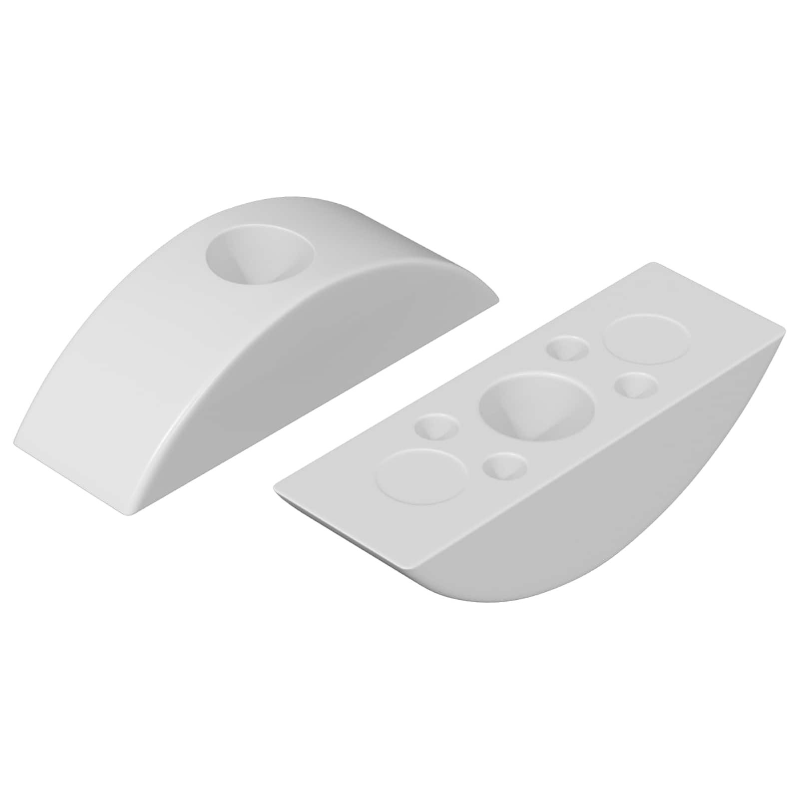 vidaXL Unterlegscheibe, Halbmond Waschscheibe 2 pcs Weiß M6 Polypropylen
