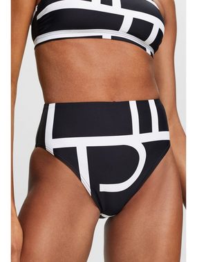 Esprit Bikini-Hose Bikinihose mit hohem Bund und Print