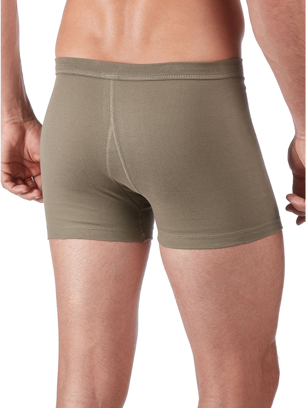HUBER Retro Pants Herren Pant kurz mit Eingriff Cotton Fine Rib (Stück, 1-St) mit eingriff