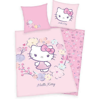 Bettwäsche »Hello Kitty Flanell-Bettwäsche 135 x 200 + 80 x 80«, Hello Kitty