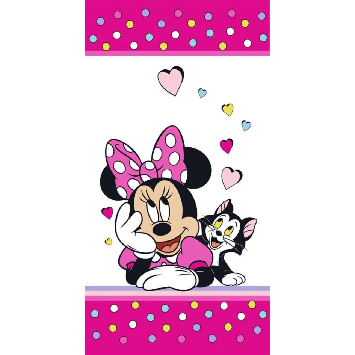 Disney Minnie Mouse Strandtuch Baumwollhandtuch Badehandtuch 70x140 cm aus Baumwolle, (1-St)