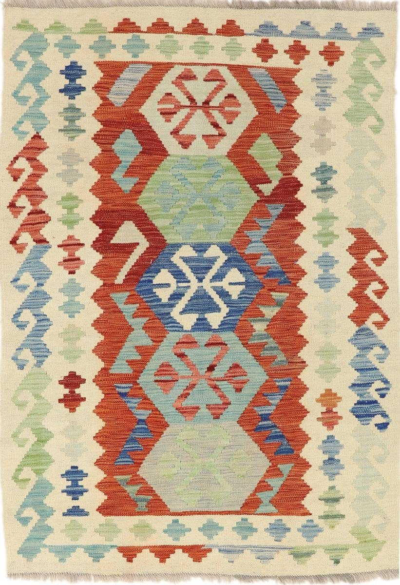 Orientteppich Kelim Afghan 99x142 Handgewebter Orientteppich, Nain Trading, rechteckig, Höhe: 3 mm