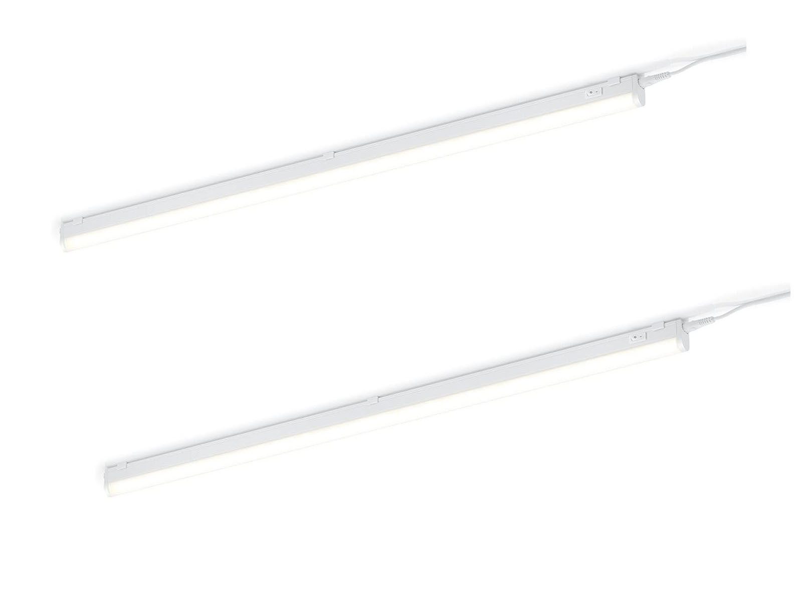 TRIO Leuchten LED Unterbauleuchte, 230V Direktanschluss, LED fest integriert, Warmweiß, 2er SET Unterbau-Leisten Küchenbeleuchtung, Unterbaulichter Küche 84cm