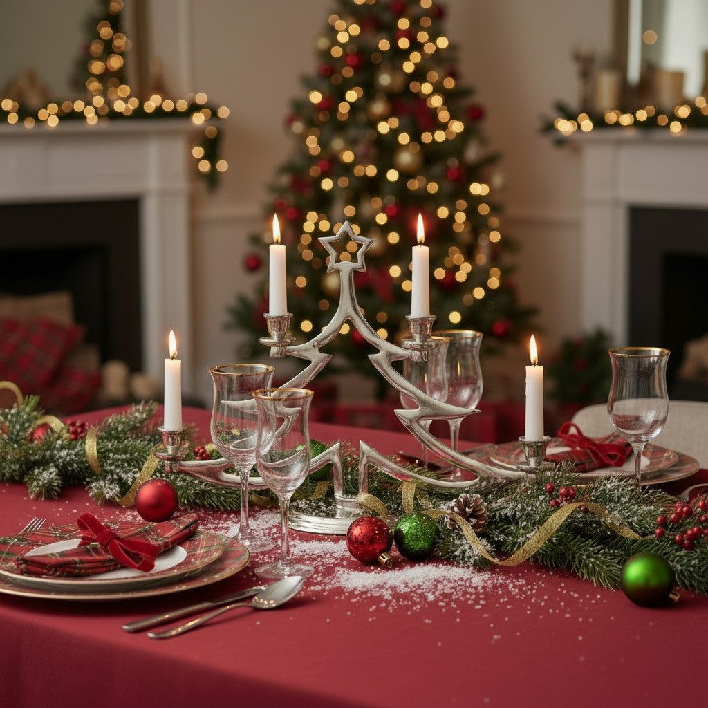 MF Adventsleuchter SilverTree Kerzenständer Weihnachtsbaum Design Silber 4- günstig online kaufen