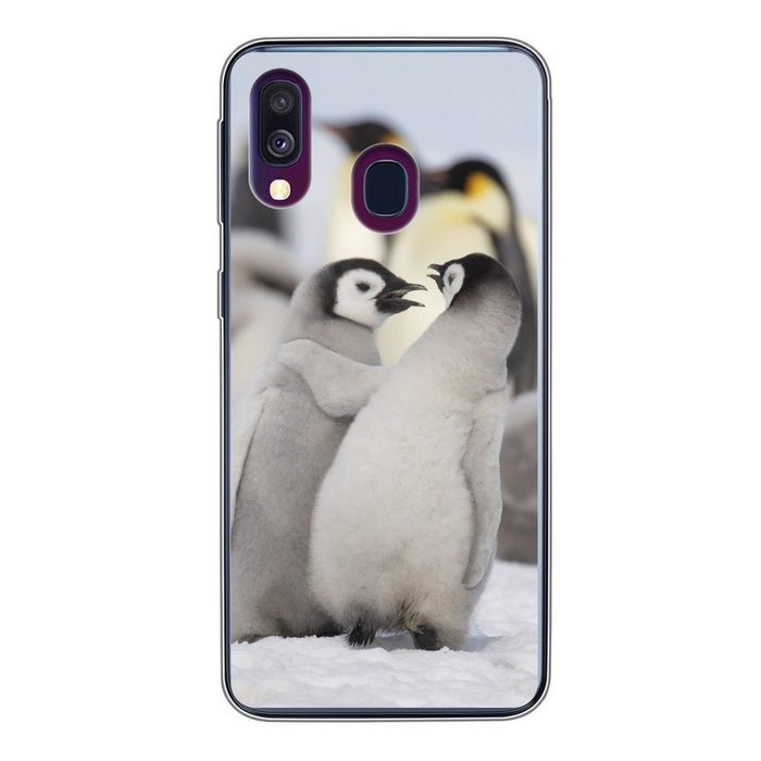 MuchoWow Handyhülle Pinguine - Schnee - Tiere Handyhülle Samsung Galaxy A40 Smartphone-Bumper Print Handy