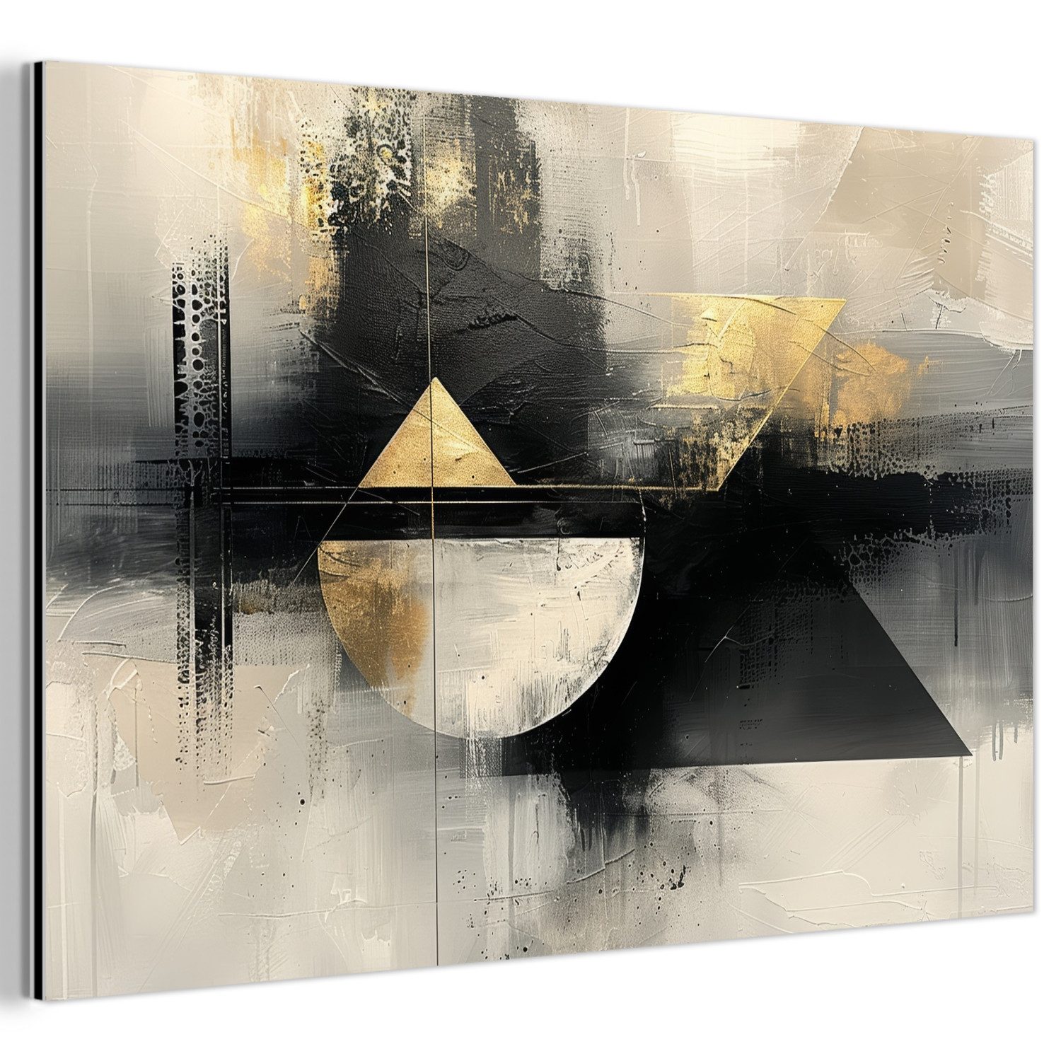 MuchoWow Metallbild Abstrakt - Schwarz - günstig online kaufen