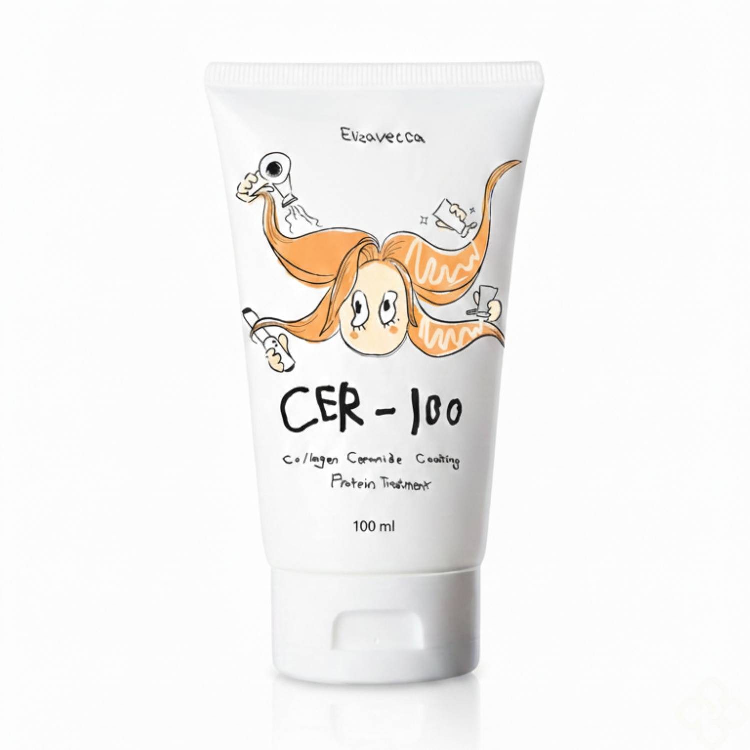 Elizavecca Haarshampoo Cer-100 Collagen Ceramide Coating Protein Treatment 100 ml – Haarmaske, für geschädigtes Haar mit Keratin, Kollagen, Ceramiden &, Proteinen – glättet, nährt & verbessert Kämmbarkeit