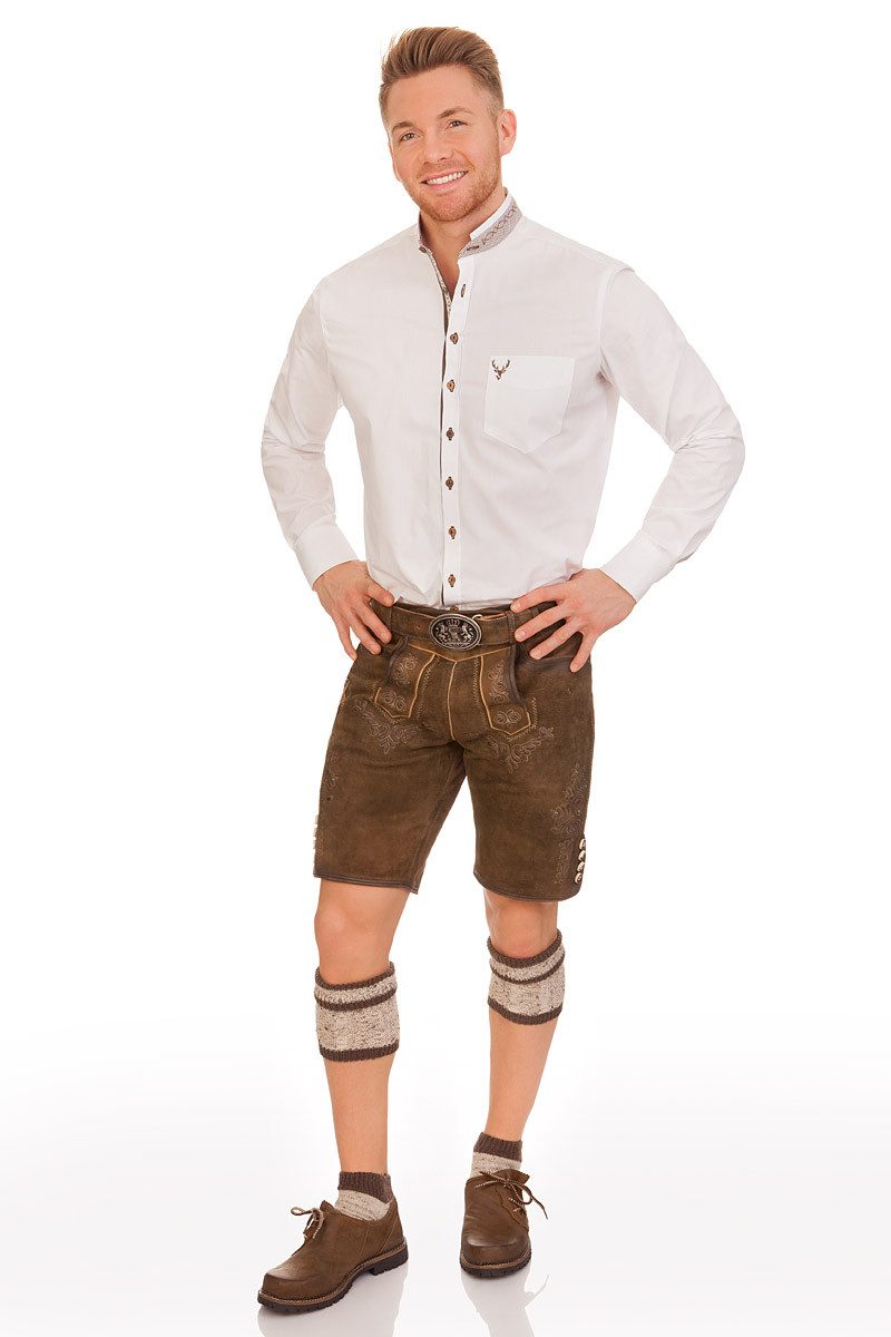 Orbis Textil GmbH & Co. KG Trachtenhemd Trachtenhemd - EDWIN - weiß – Bild 4 von 5