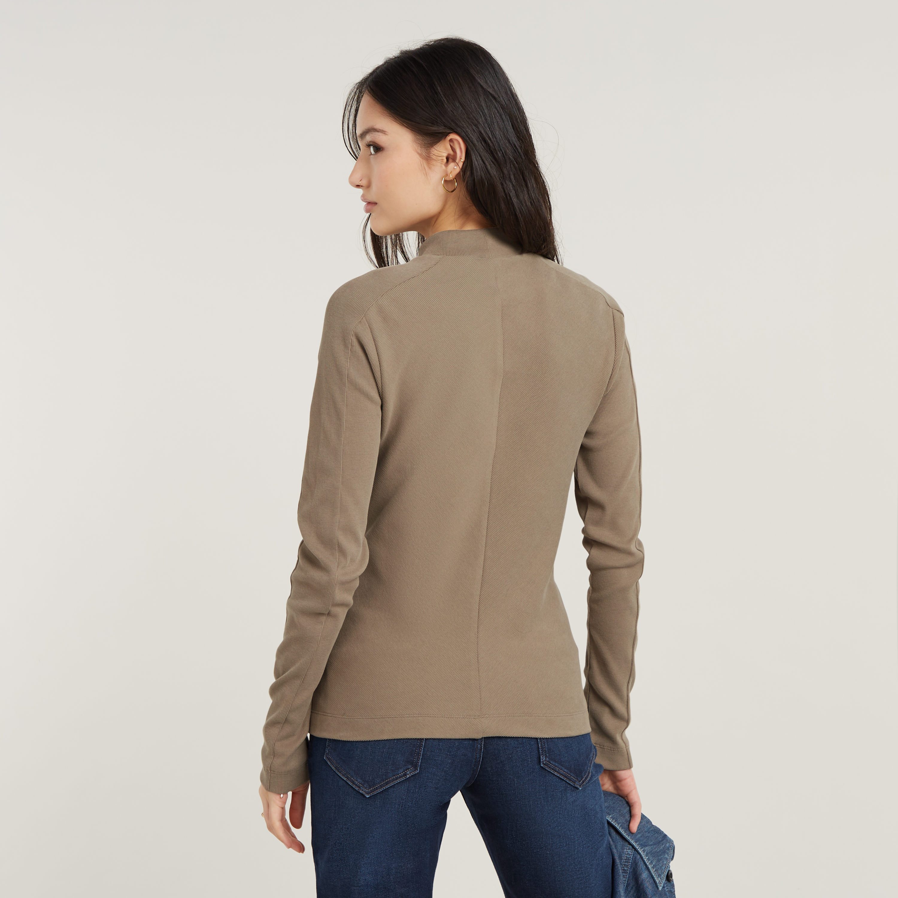 G-STAR Longsleeve Rib Mock Top mit günstig online kaufen