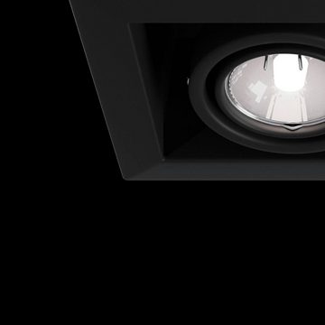 click-licht Einbauleuchte Deckeneinbaustrahler Metal Modern in Schwarz GU10 2-flammig, keine Angabe, Leuchtmittel enthalten: Nein, warmweiss, Einbaustrahler, Einbauleuchte