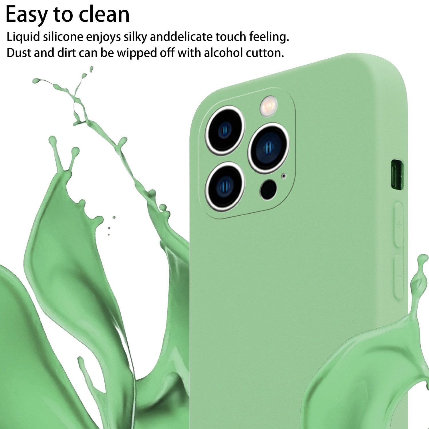 Cadorabo Handyhülle für iPhone 14 PRO MAX Kette Apple iPhone 14 PRO MAX, TPU Silikon Handy Schutzhülle - Hülle - Liquid Style - mit Handykette