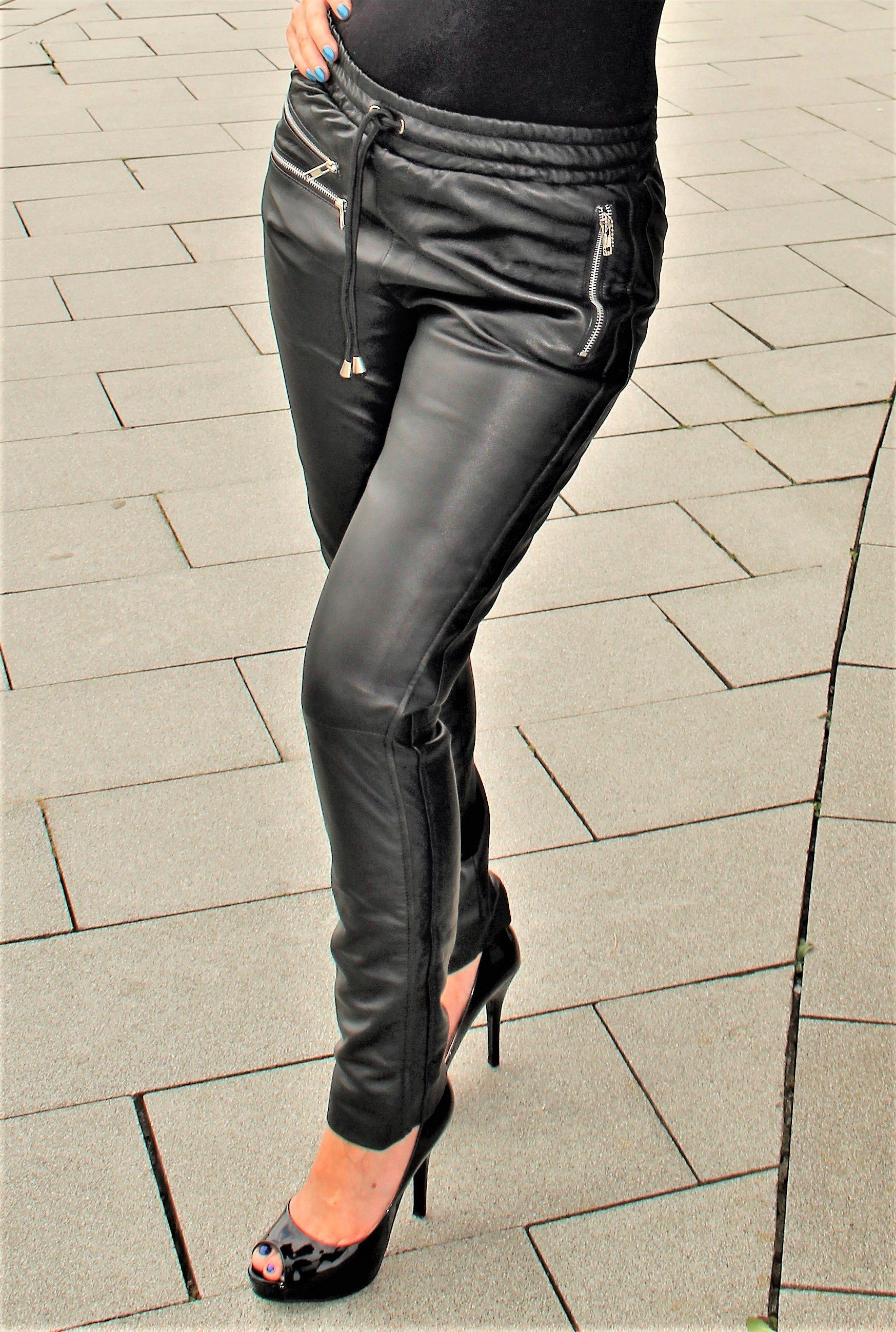 Be Noble Lederhose Düsseldorf Enge Lederhose im legeren Style mit coolen Reißverschlüssen – Bild 4 von 5