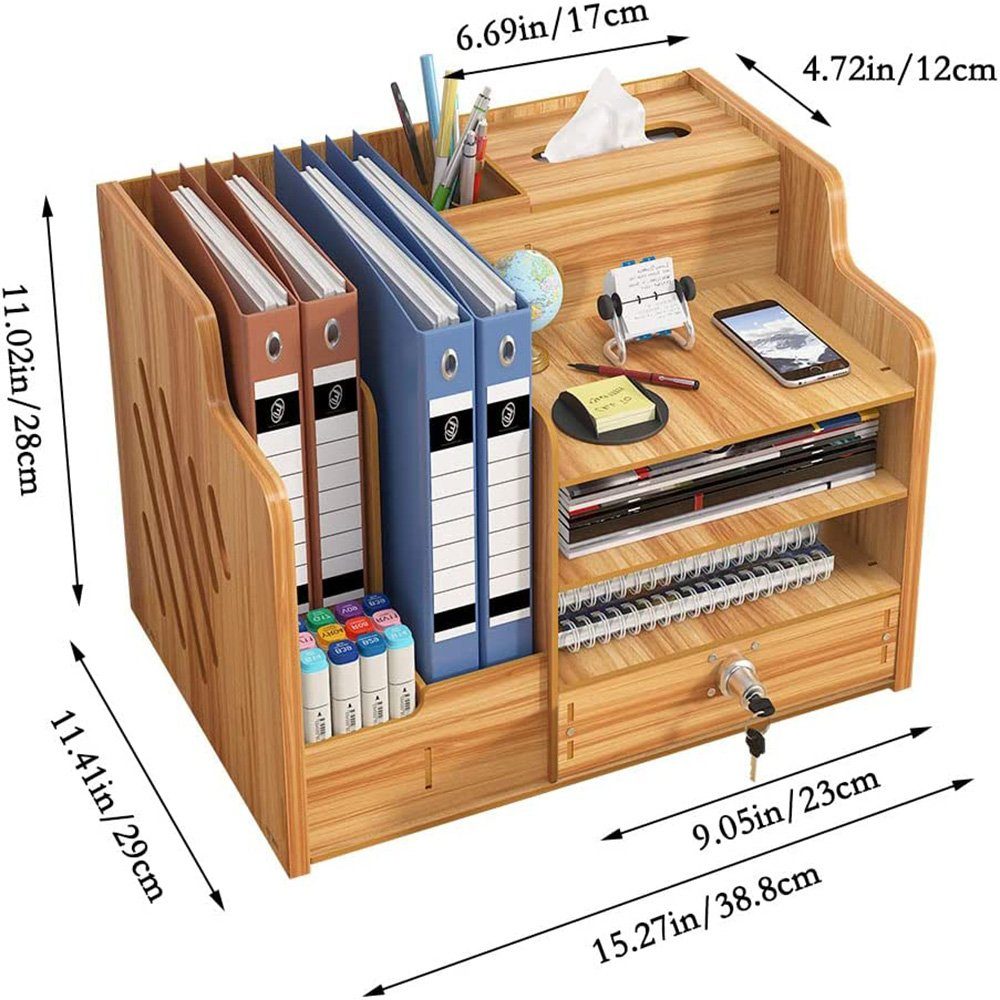 zggzerg Regal-Schreibtisch Große Schreibtisch Organizer aus günstig online kaufen
