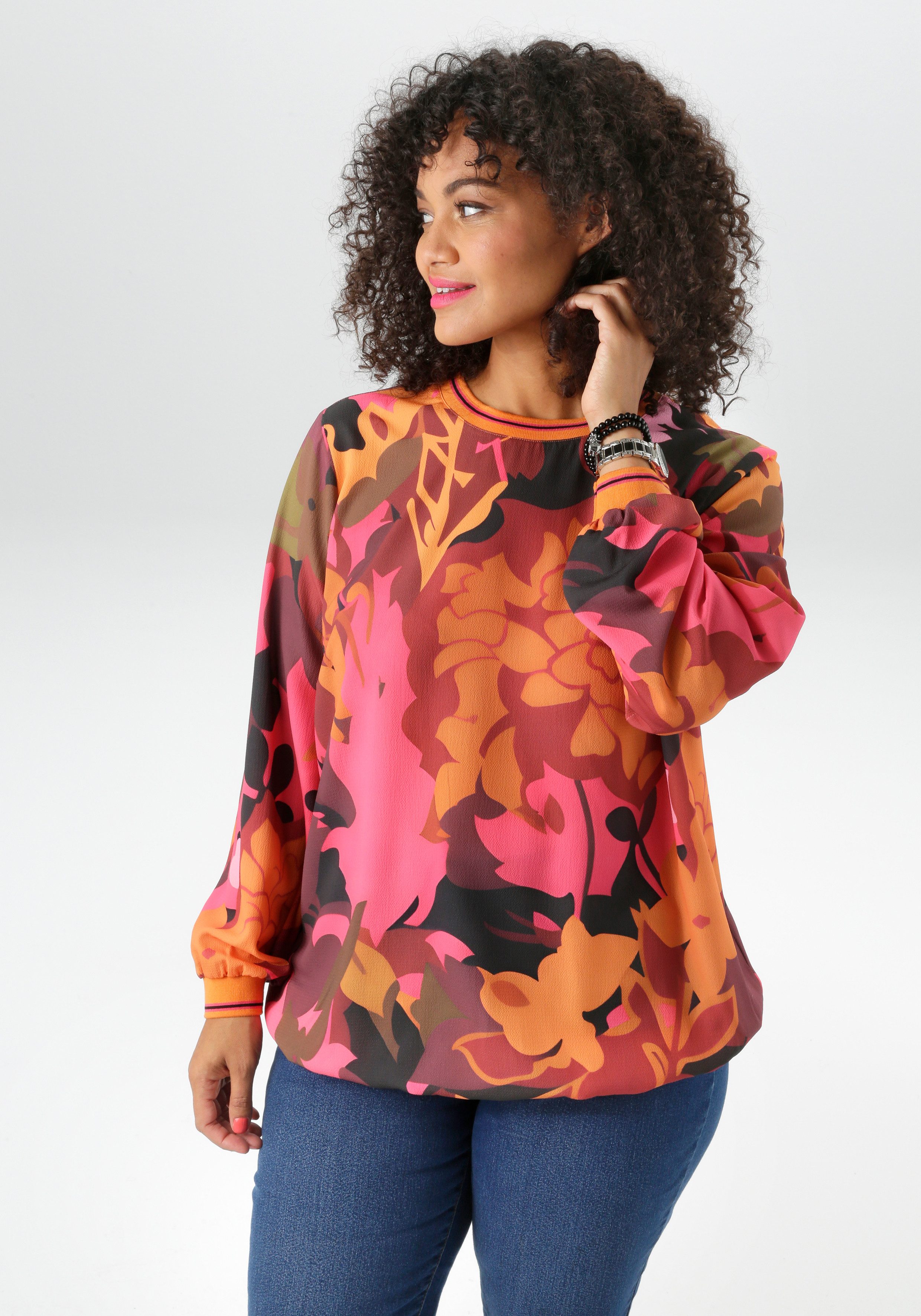 Aniston PLUS Shirtbluse in Knallfarben - günstig online kaufen