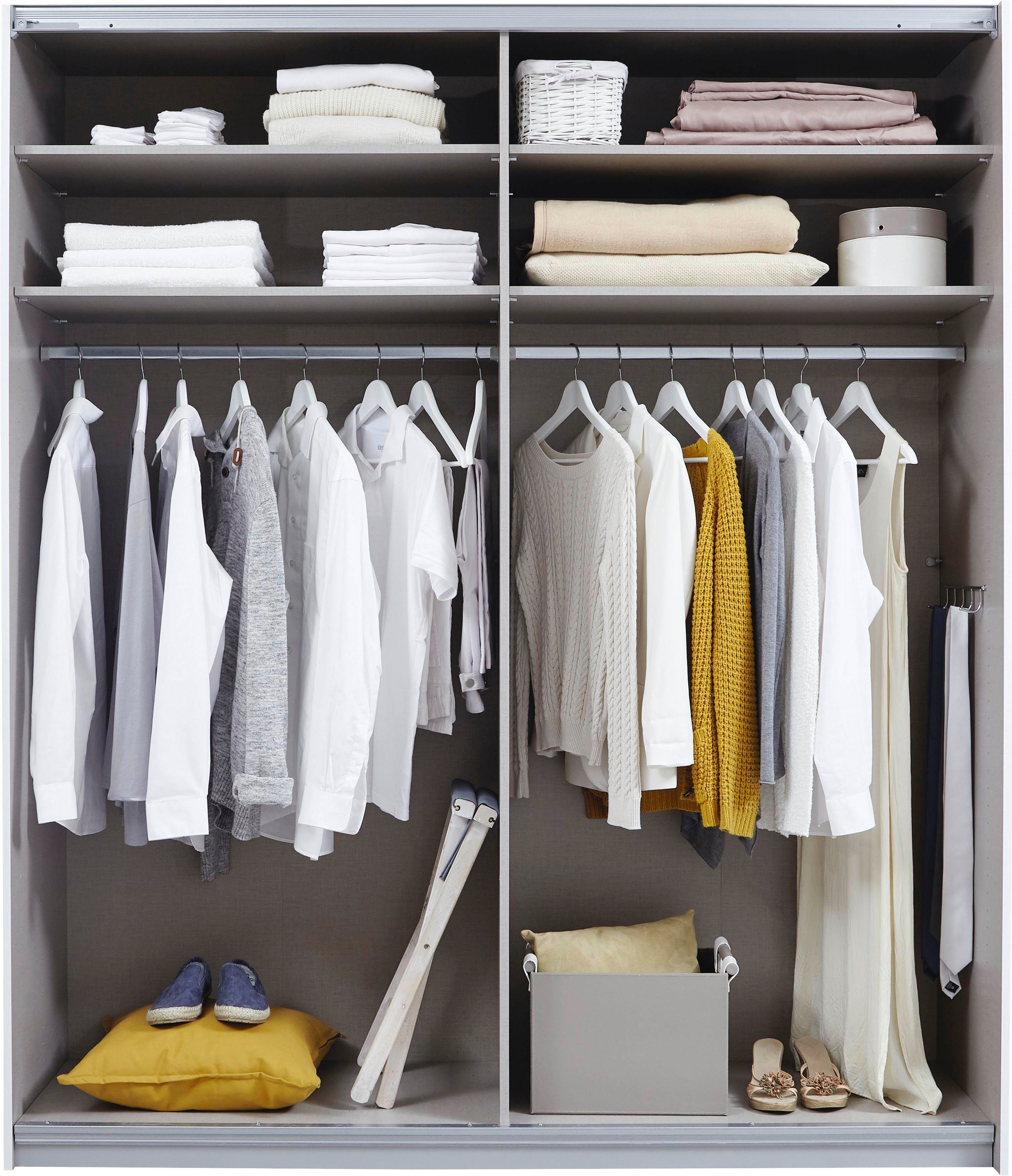rauch Schwebetürenschrank Quadra mit Spiegelelementen – Bild 4 von 5