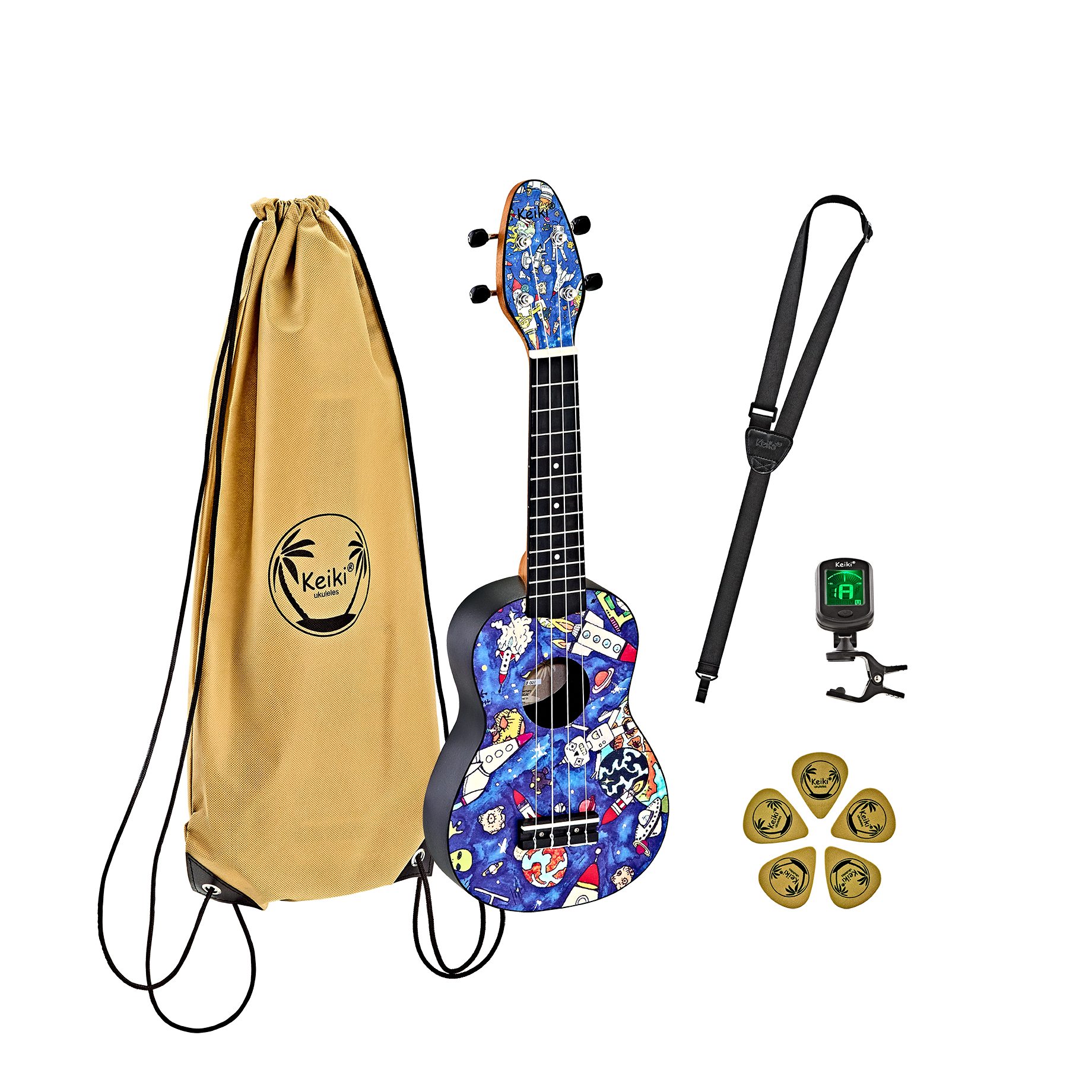 Keiki Ukulele K2 Komplettset, Soprano
