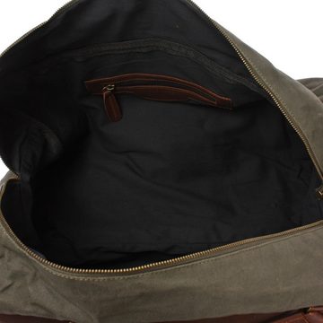 LECONI Weekender Reisetasche Handgepäck Canvas Leder LE2020