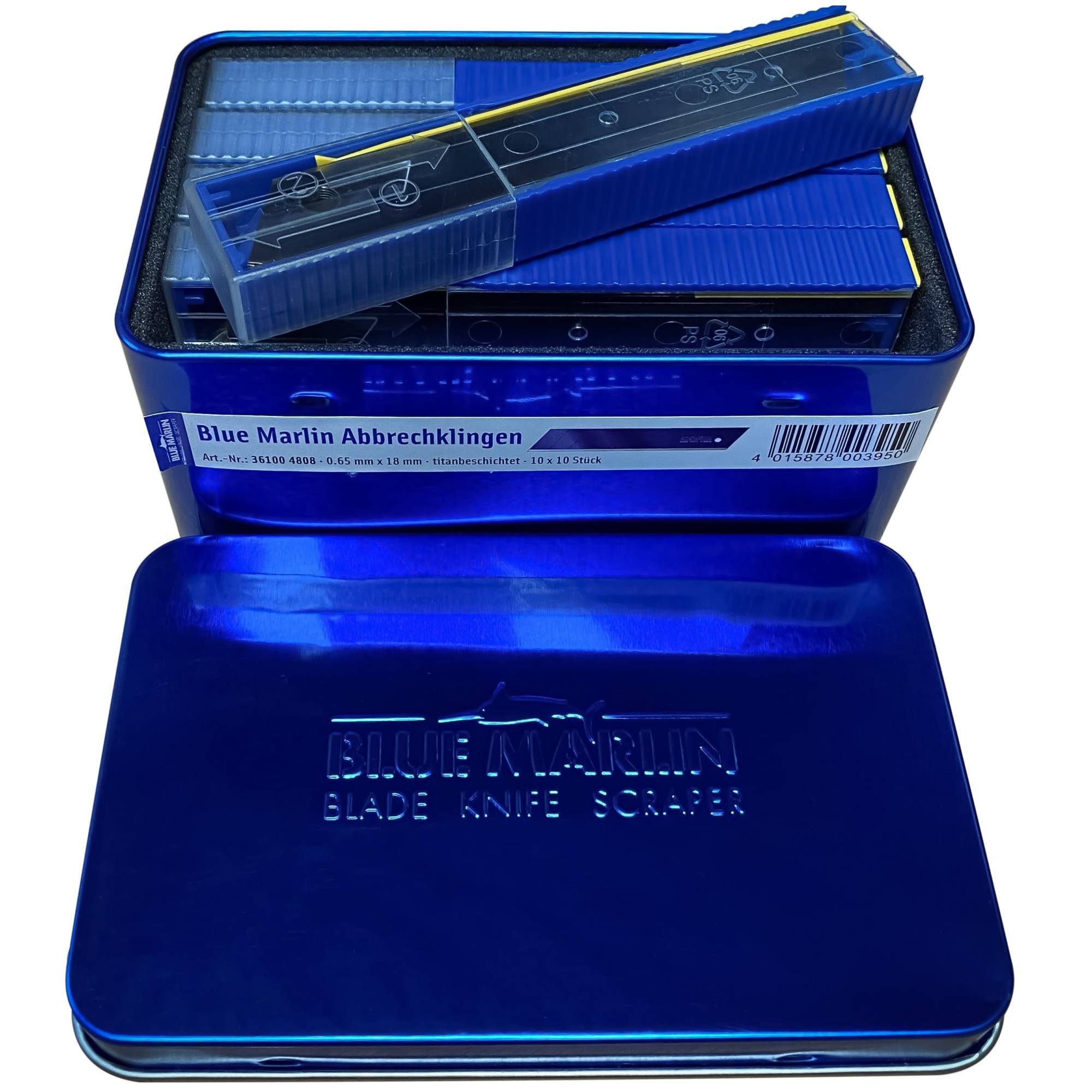 Abbrechklingen 0,65x18mm, Marlin (10-tlg) Cuttermesser Blue acerto®