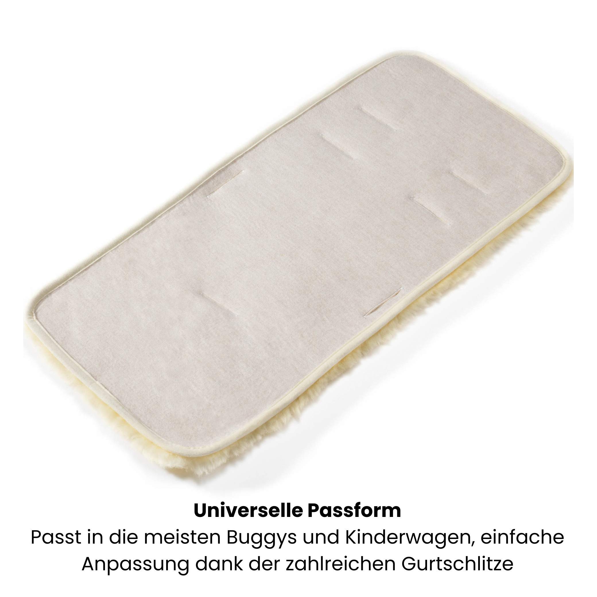 Hofbrucker seit 1948 Kinder-Sitzauflage Lammfell-Auflage für Kinderwagen und Buggy