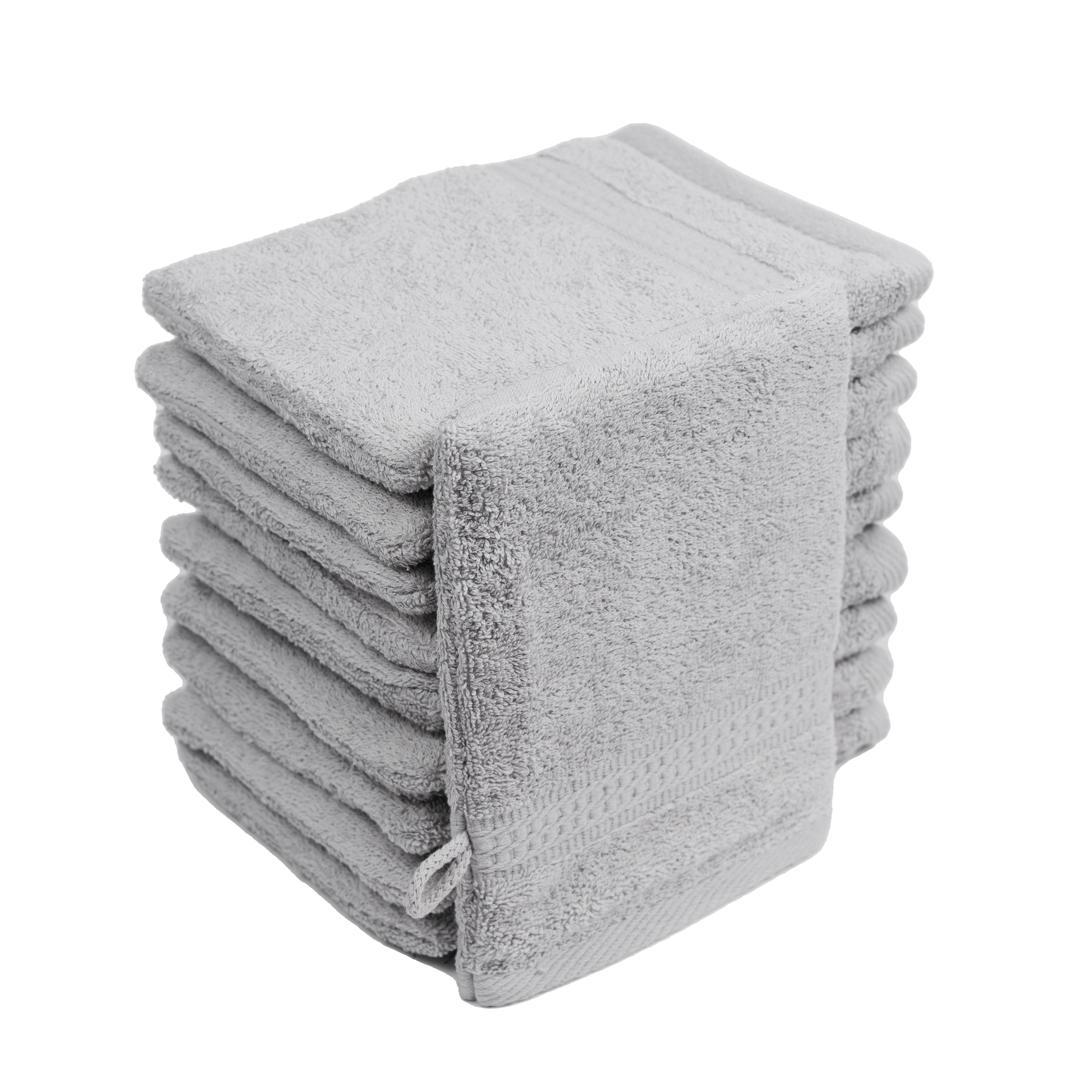 Hometex Premium Textiles Waschhandschuh in Premium Qualität 500 g/m², Feinster Frottier-Stoff 100% Baumwolle, (10er Set), weich, saugfähig, extra schwer & flaus – Bild 4 von 5