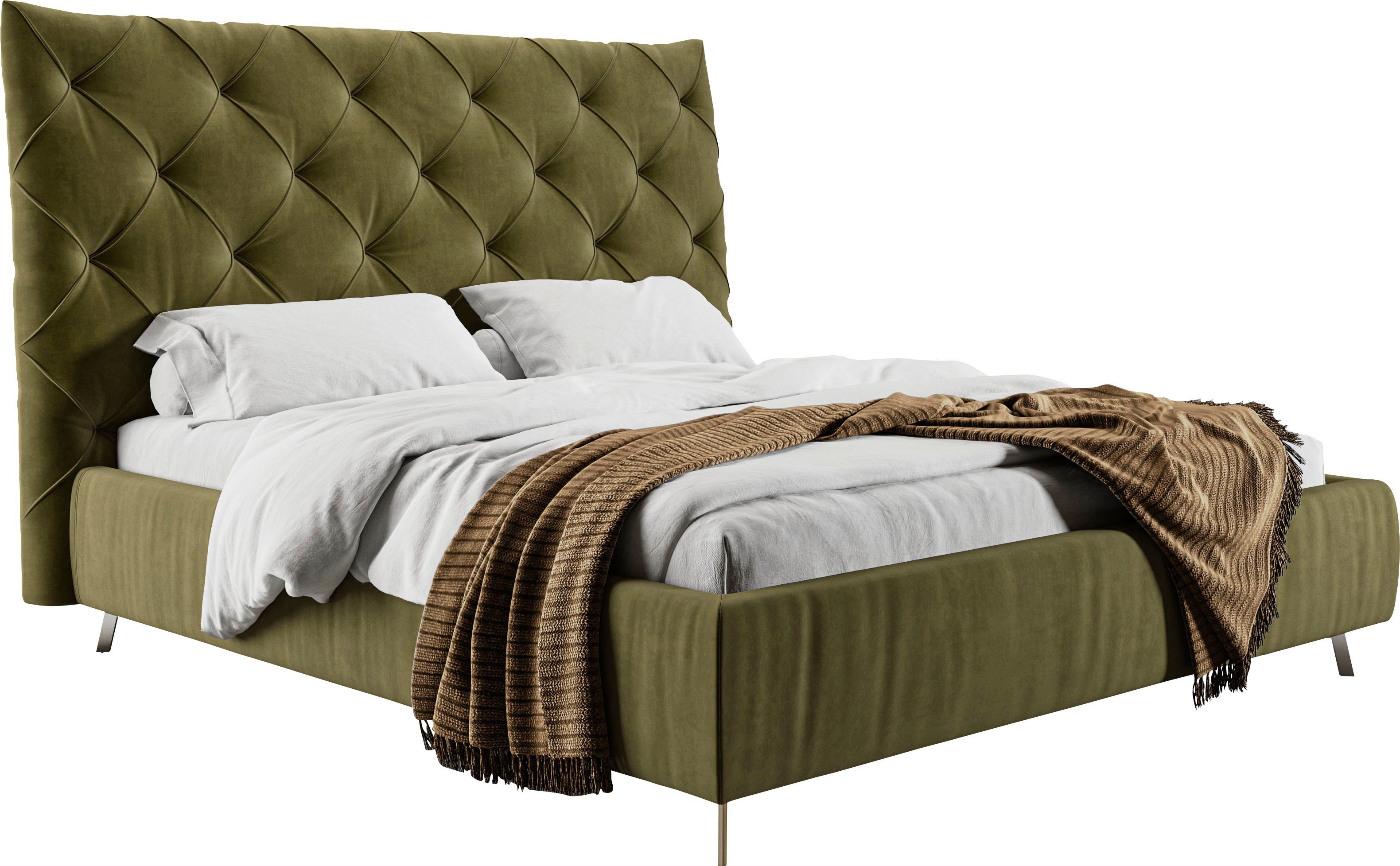 PLACES OF STYLE Polsterbett "Elloree, in 4 Breiten, hinten mit Originalstof günstig online kaufen