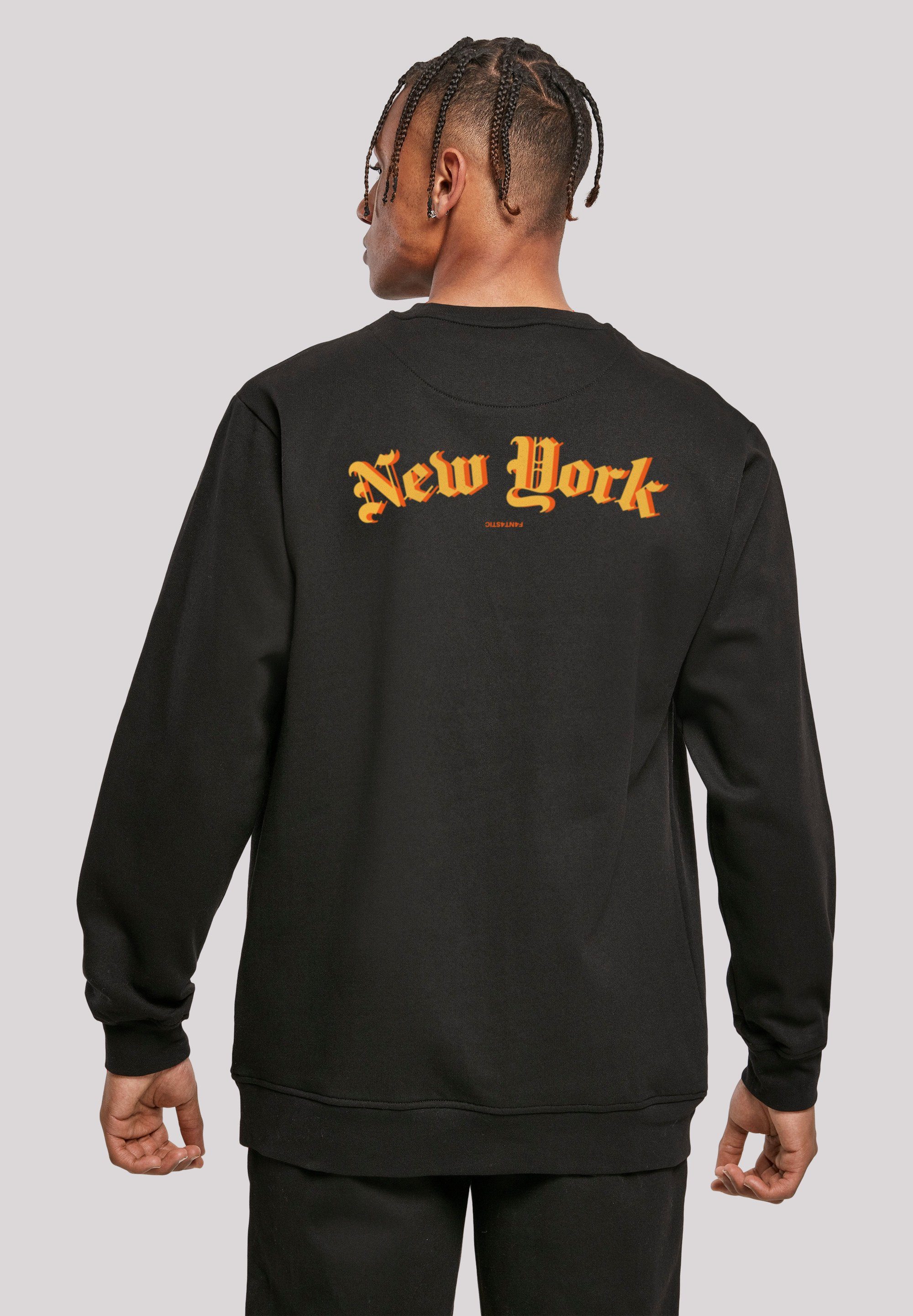 F4NT4STIC Hoodie New York Orange CREW schwarz