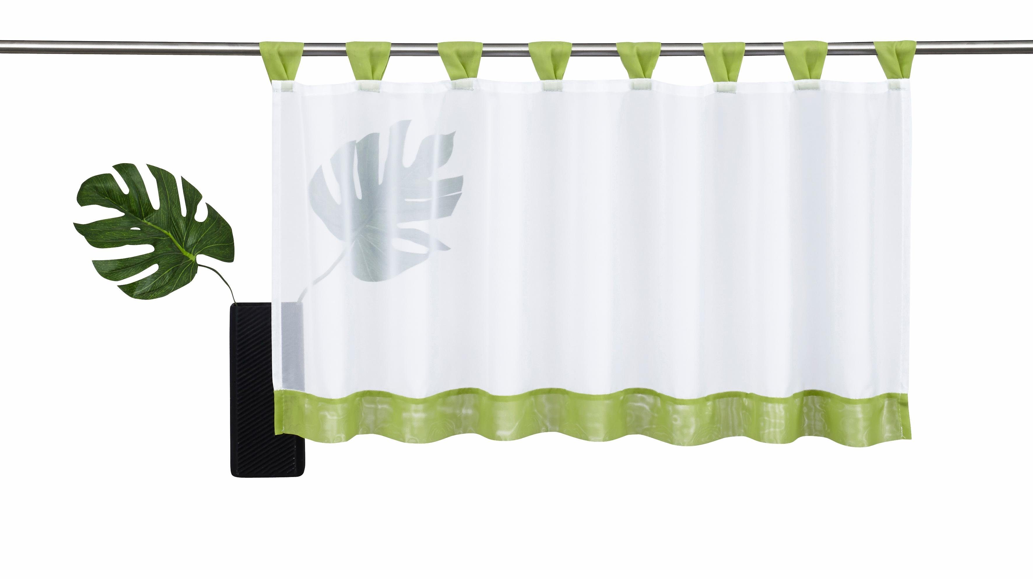 OTTO home Scheibengardine Bitola (1 St), Schlaufen, transparent, Voile, Fertiggardine, transparent