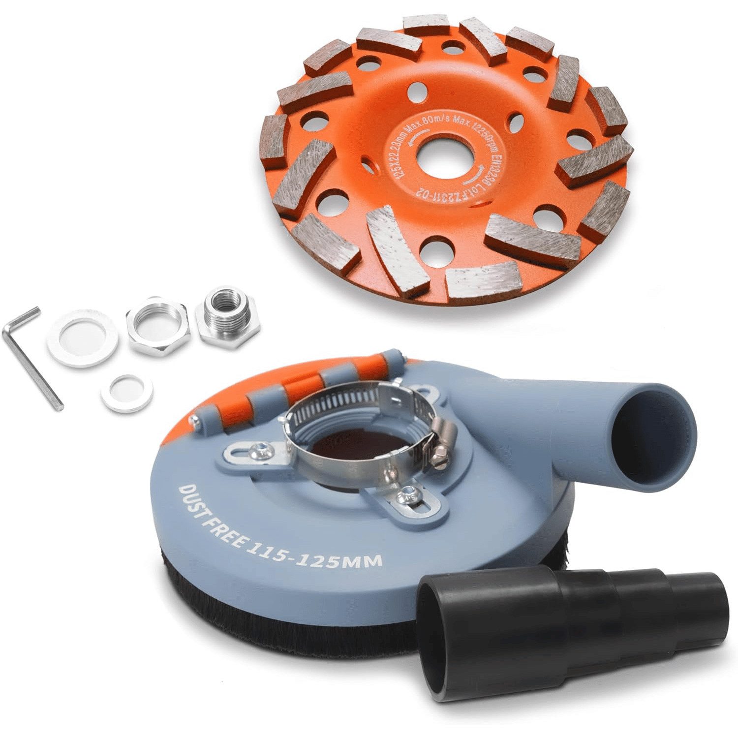 Fanzwork Winkelschleifer Absaughaube für Winkelschleifer + 125 mm Diamantsc günstig online kaufen