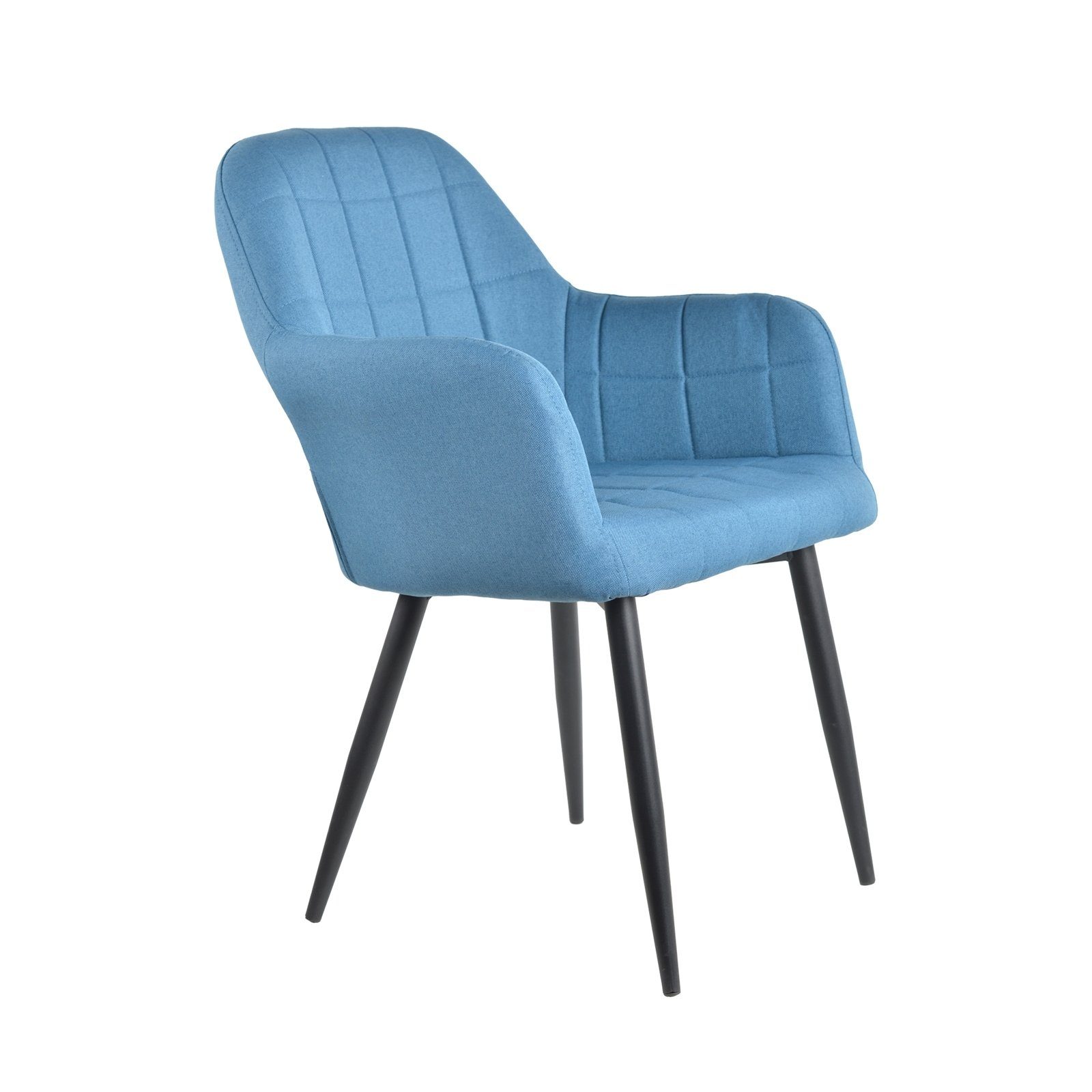 HTI-Living Esszimmerstuhl Stuhl Albany Webstoff (Einzelstuhl, 1 St), Esszimmerstuhl Armlehnenstuhl Polsterstuhl Blau