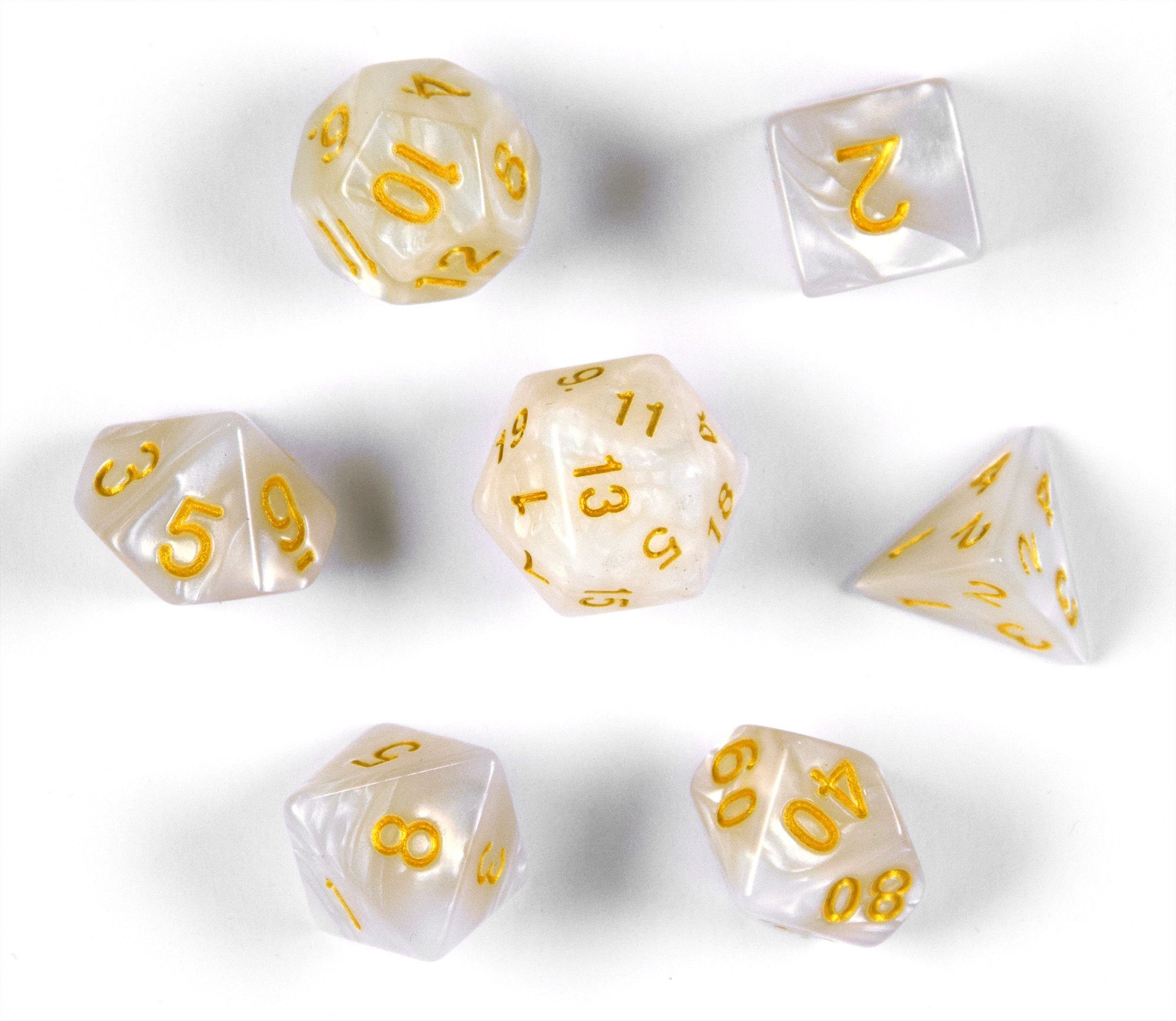 SHIBBY Spielesammlung 7 polyedrische DND Würfel für Rollen- und Tabletopspielemit Beutel