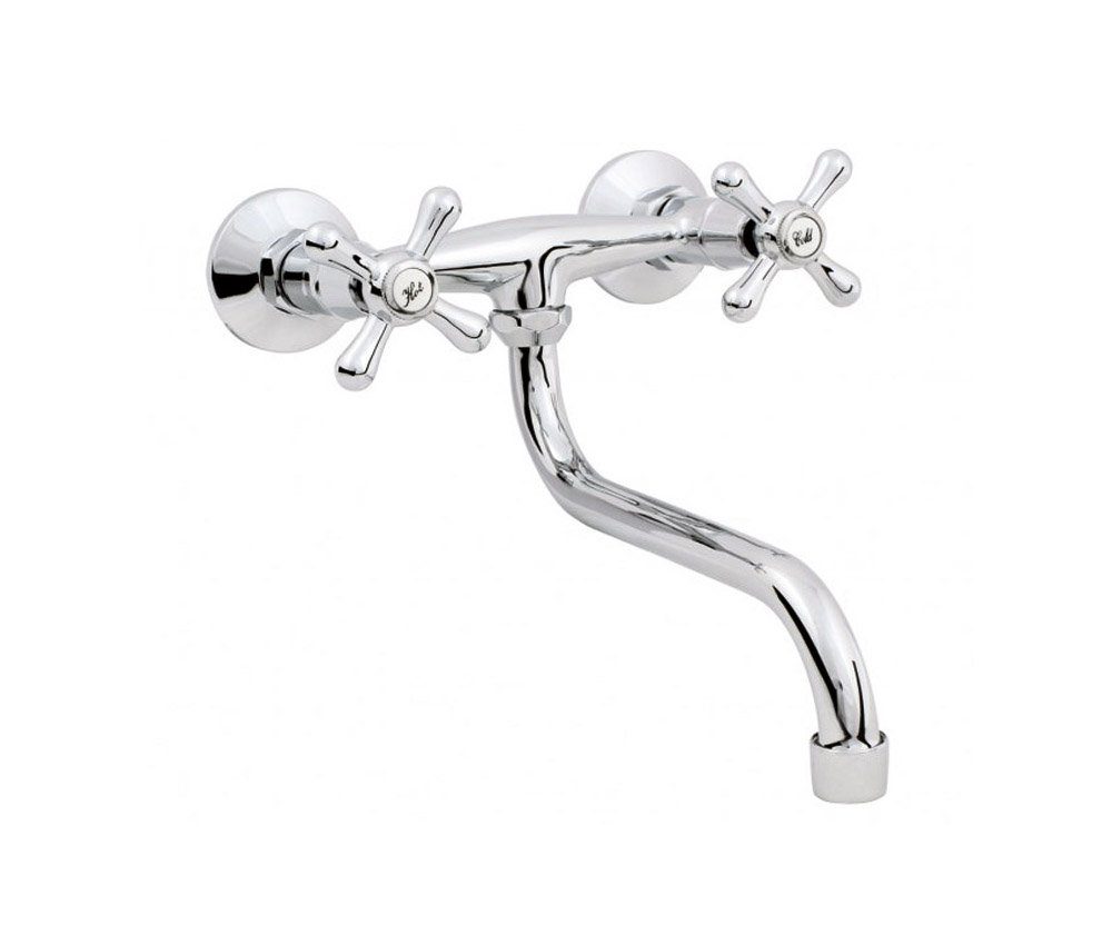 Hydroland Spültischarmatur Retro Zweigriffmischer Spültisch- / Waschtischar günstig online kaufen