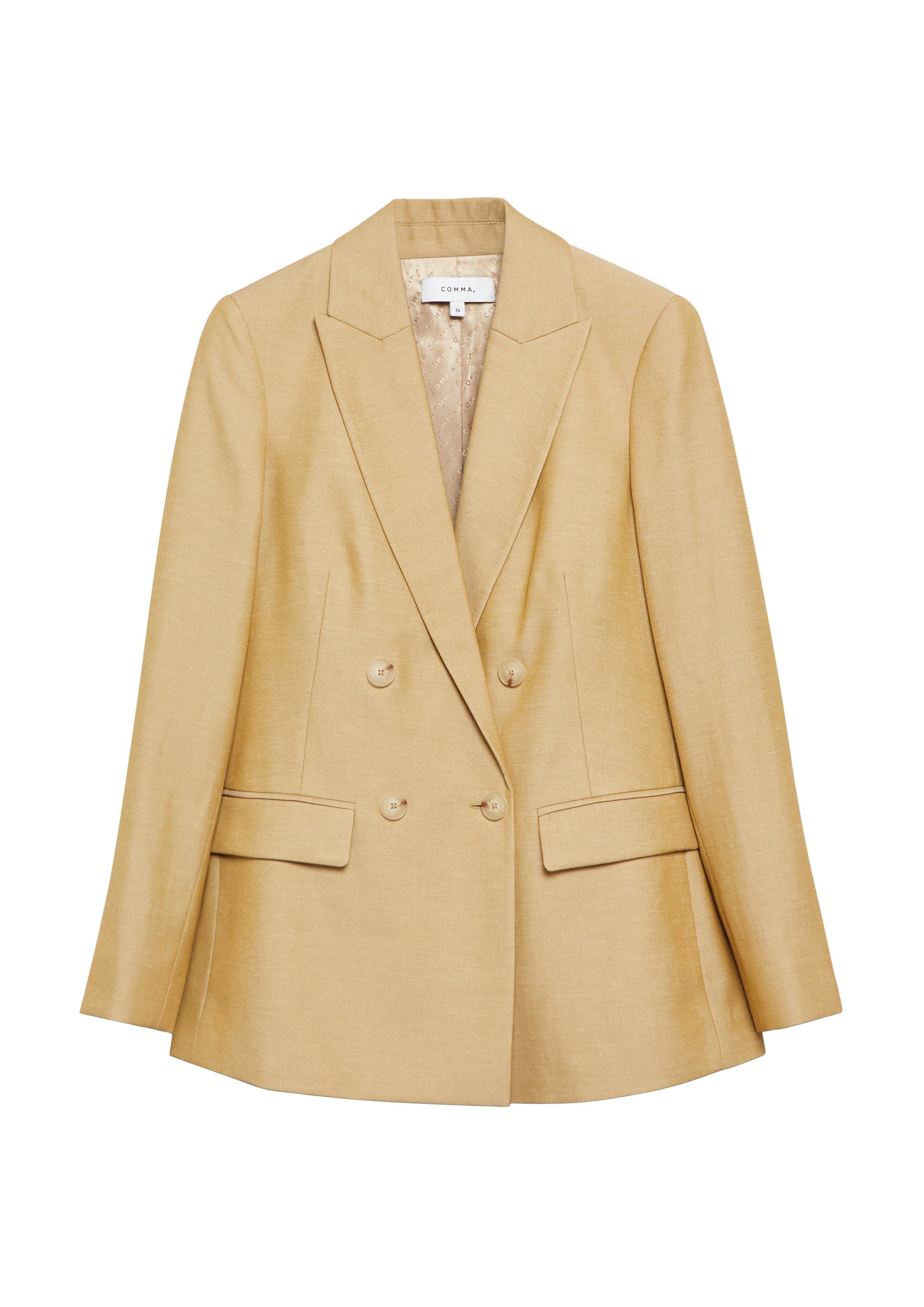 comma Jackenblazer Indoor-Blazer Blazer aus Leinenmix