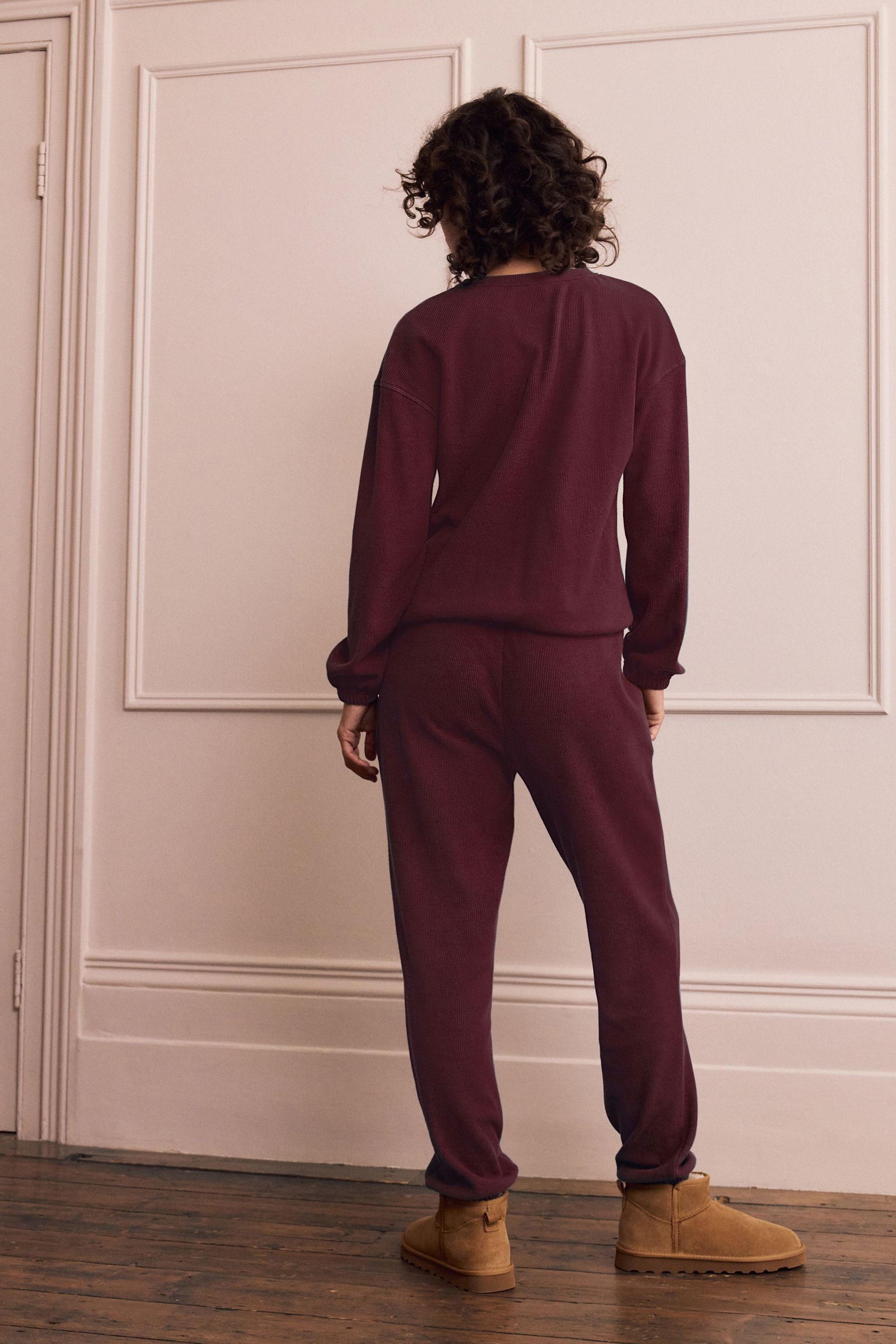 Next Pyjama Kuschliger Langarm-Schlafanzug mit Waffelstruktur (2 tlg) günstig online kaufen