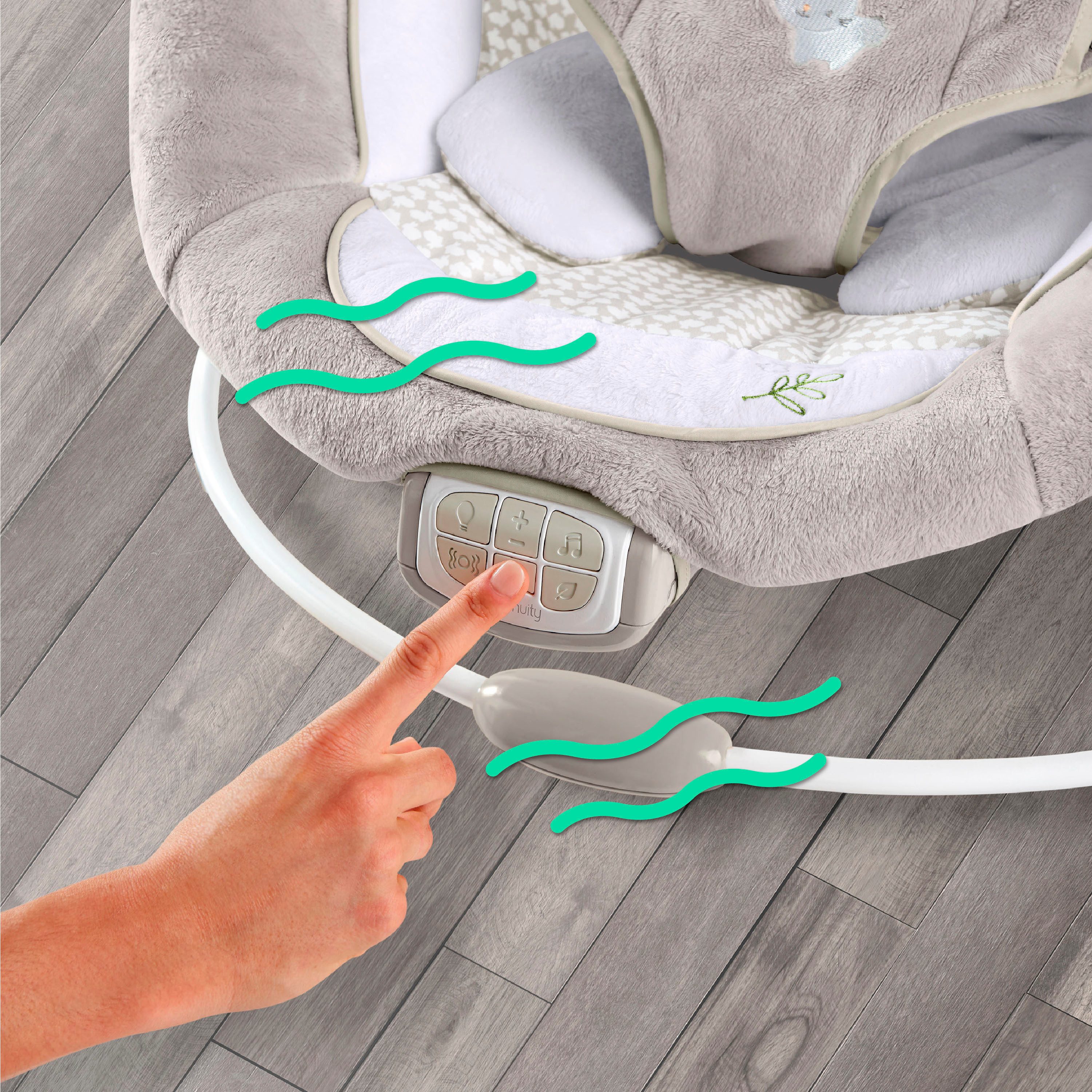ingenuity Baby Swing InLighten Bouncer™ - Twinkle Tails™, with light and sound