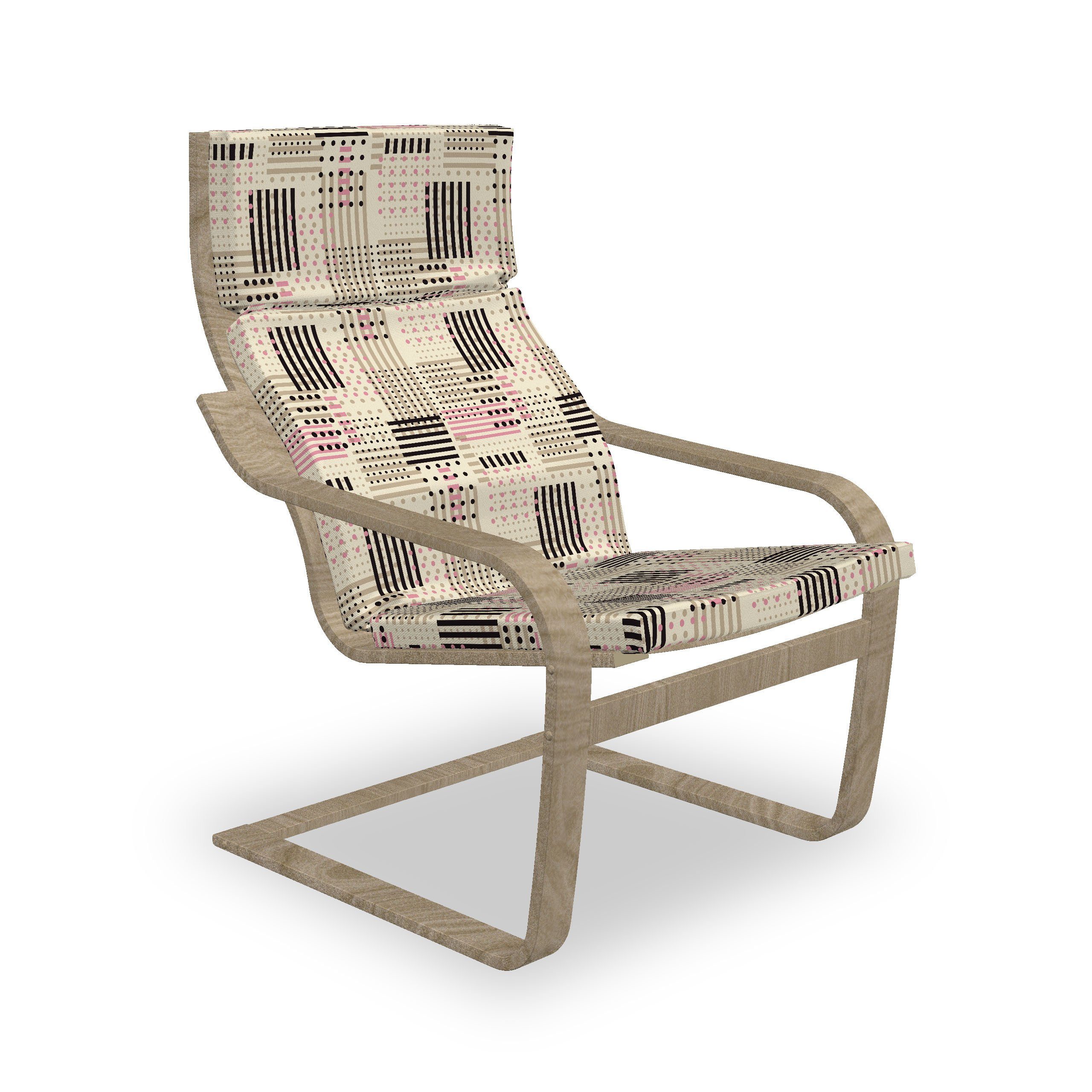 Abakuhaus Stuhlkissen Sitzkissen mit Geometrische Reißverschluss, Punkt-Streifen-Kunst mit und Hakenschlaufe Abstrakt Stuhlkissen