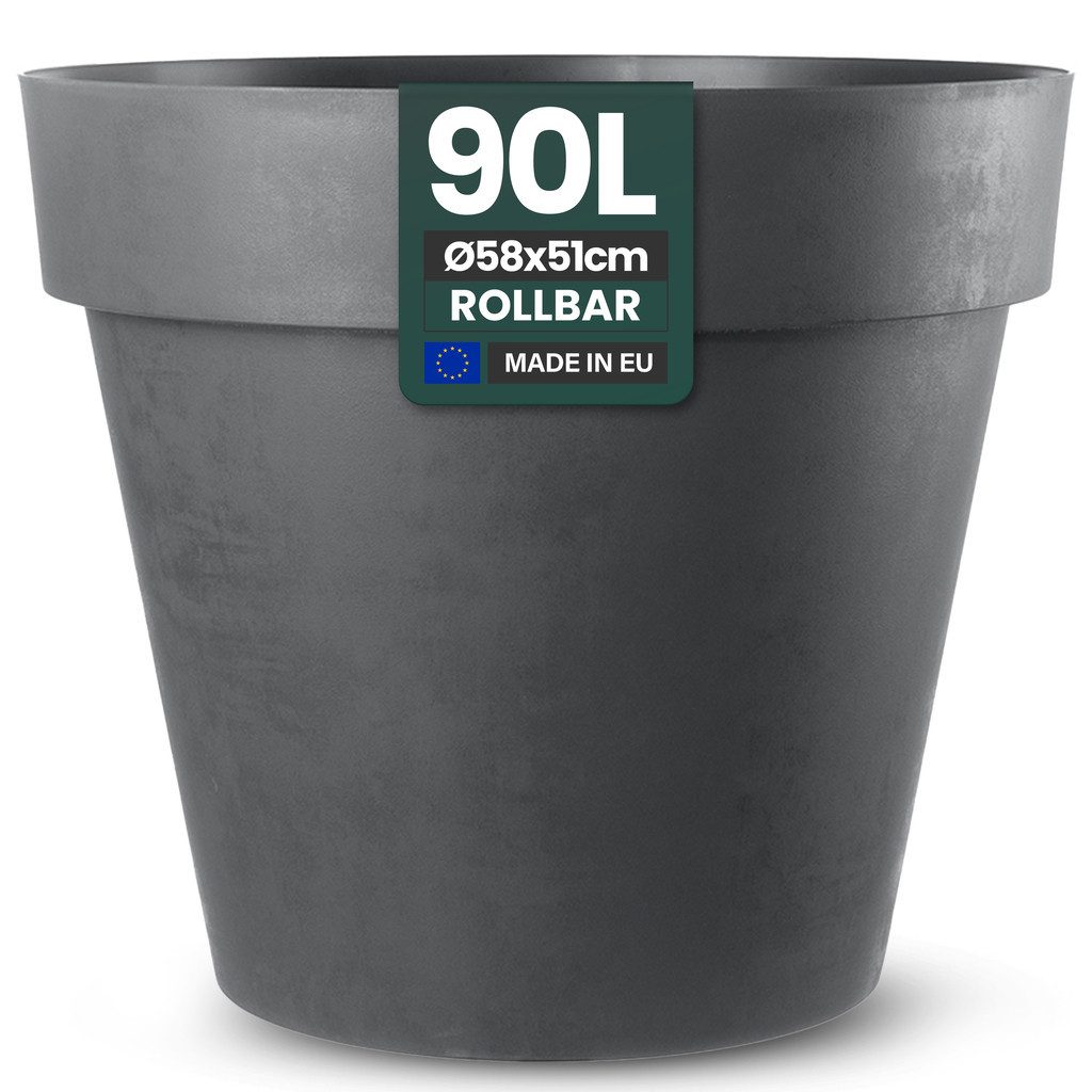 Kreher Pflanzkübel Rollbarer XXL Pflanzkübel "LIKE" Ø 58 cm in verschiedenen Farben (1 St)
