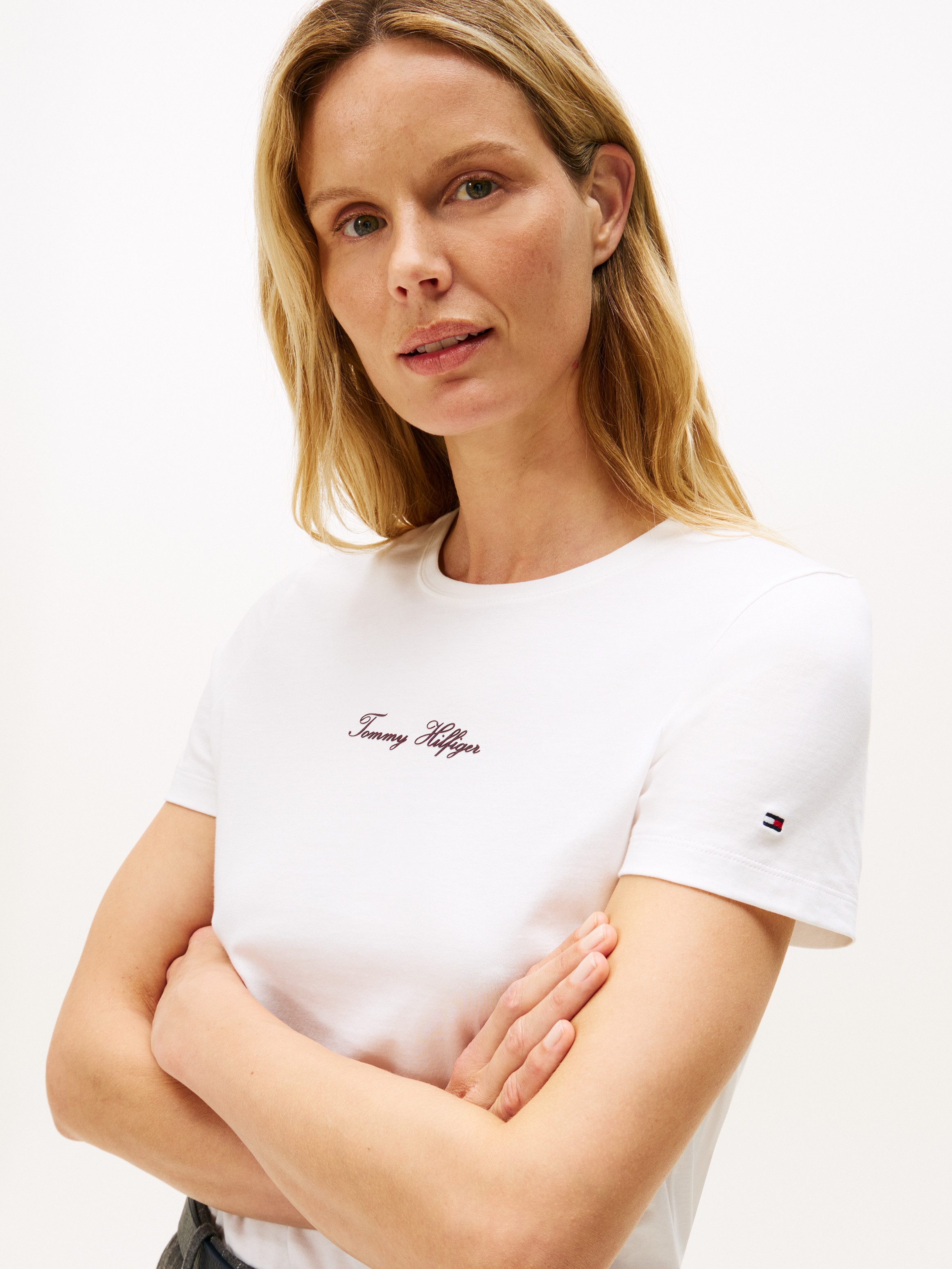 Tommy Hilfiger Kurzarmshirt CLASSIC SCRIPT REG SS TEE günstig online kaufen