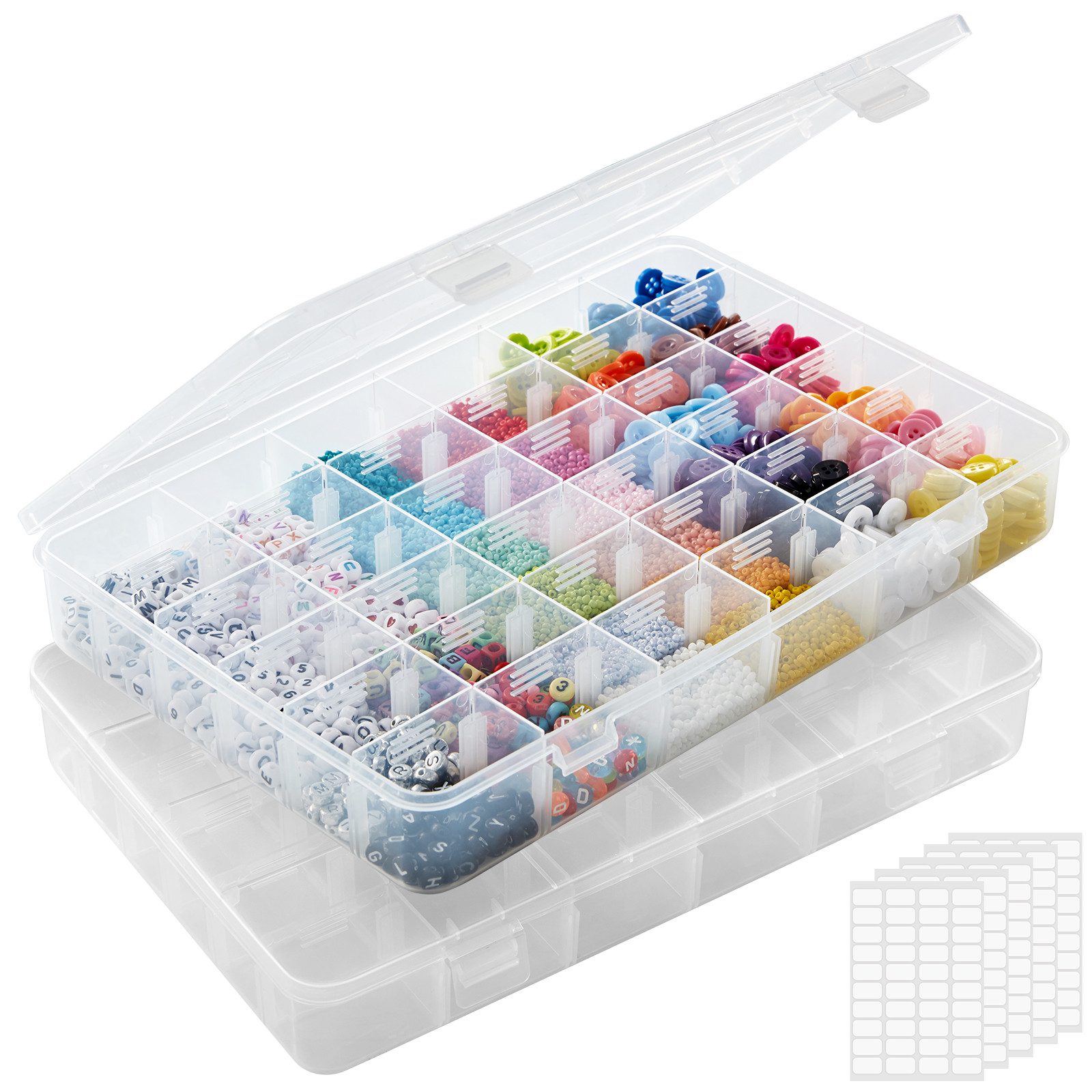 Lifewit Aufbewahrungsbox 36 Fächer, durchsichtige, stapelbare Aufbewahrungs günstig online kaufen