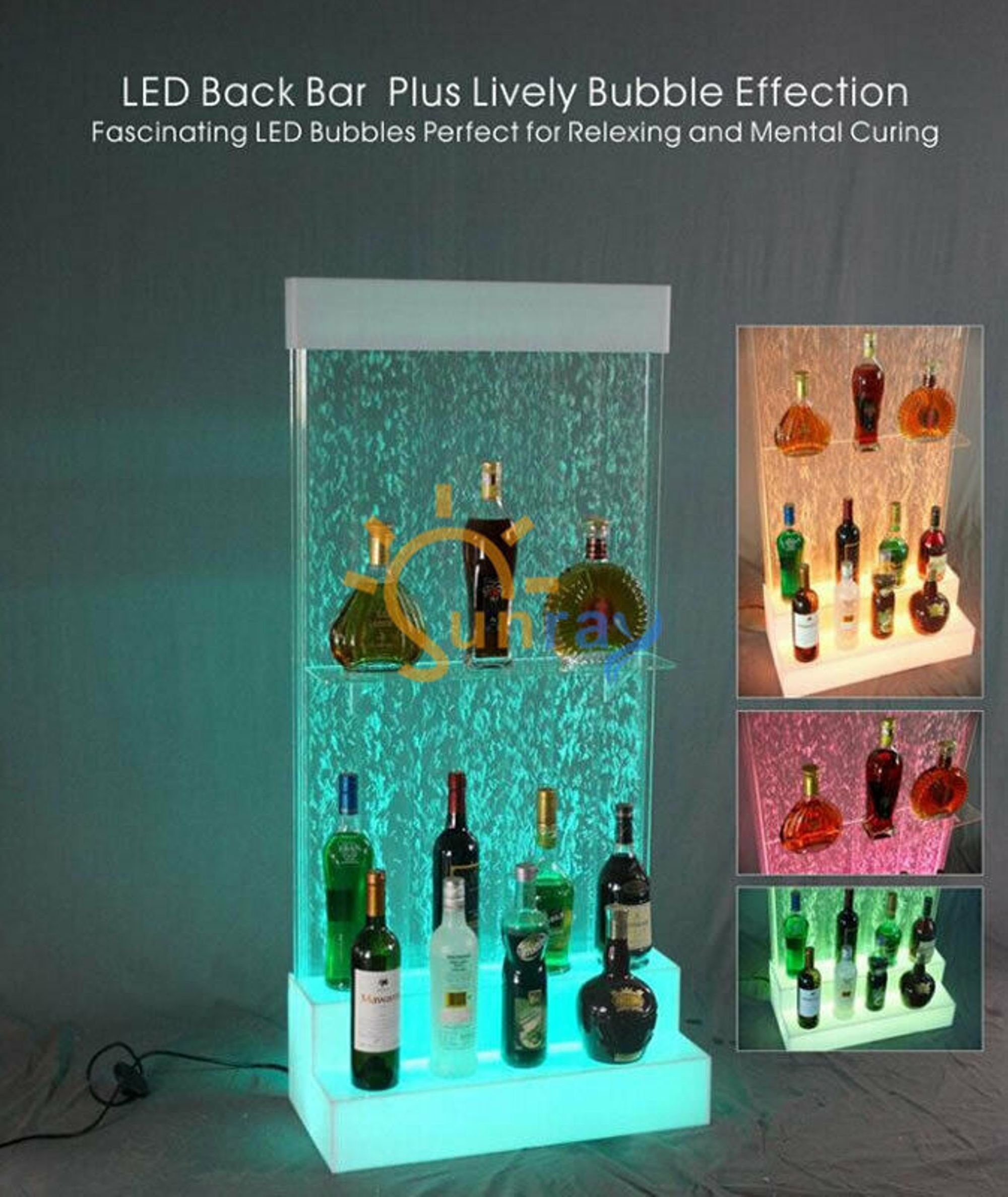 JVmoebel Regal, Designer LED Bar Ablagen Wasser Wand Bar Regal Möbel Regal neu