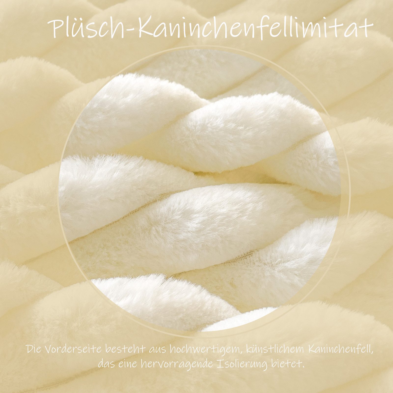 KEAYOO Bettwäsche Flauschiger Kunstfell-Streifen, 2 teilig, günstig online kaufen
