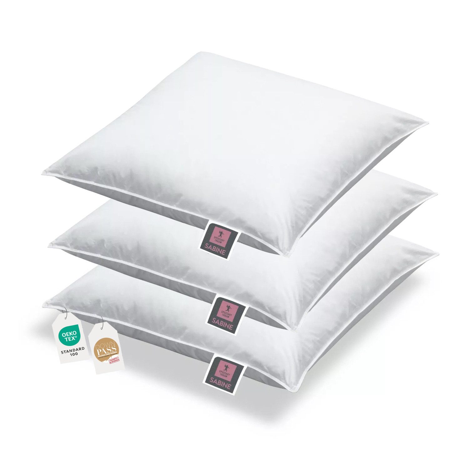 SPESSARTTRAUM Daunenkissen 3 Stück Daunenkissen Kuschelkissen günstig online kaufen