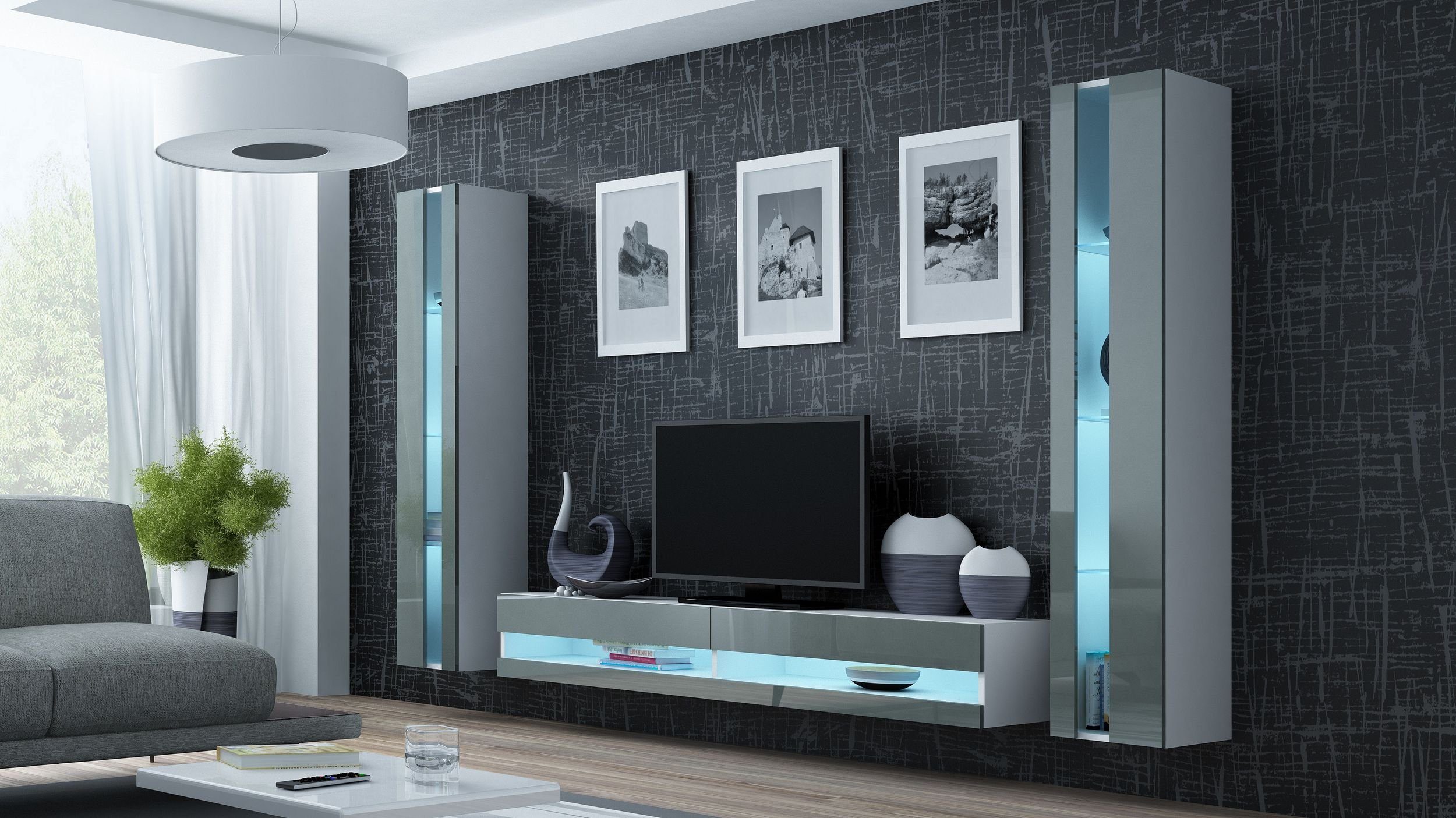 99rooms Wohnwand Vago New III, (Set günstig online kaufen