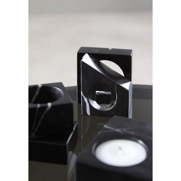 Woud Kerzenhalter Kerzenhalter Je De Dés 2 Marmor Schwarz (6x4,6x6 cm)